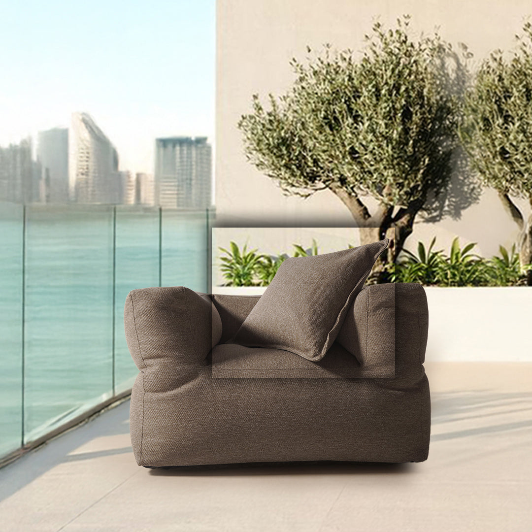 60*60 PILLOW With Zipper - Concha182-Brown - Cushions - ebarza Furniture UAE | Shop Modern Furniture in Abu Dhabi & Dubai - مفروشات ايبازرا في الامارات | تسوق اثاث عصري وديكورات مميزة في دبي وابوظبي