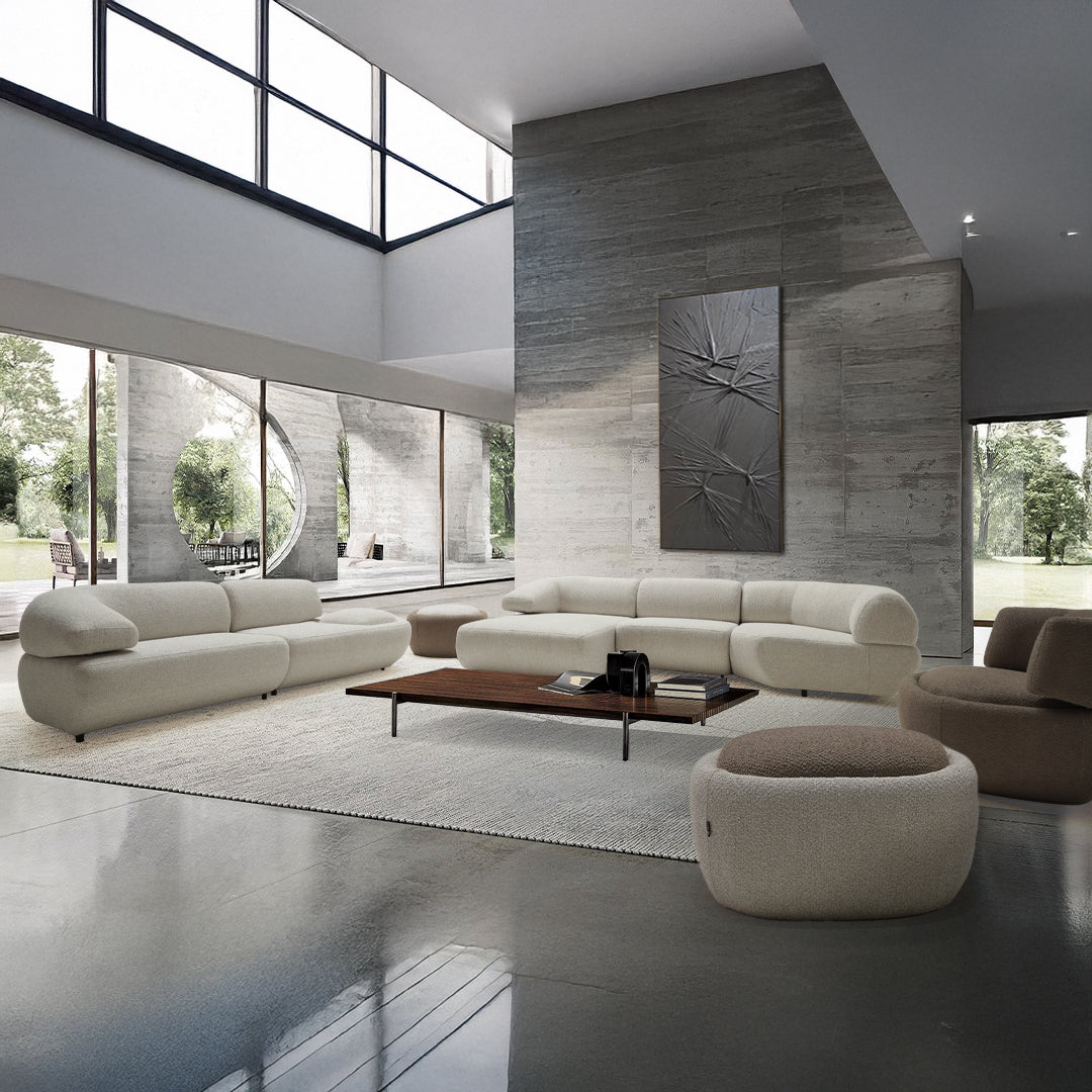 MOLLIS BIG POUF BER-POUF-BIG/Beige - Poufs - ebarza Furniture UAE | Shop Modern Furniture in Abu Dhabi & Dubai - مفروشات ايبازرا في الامارات | تسوق اثاث عصري وديكورات مميزة في دبي وابوظبي