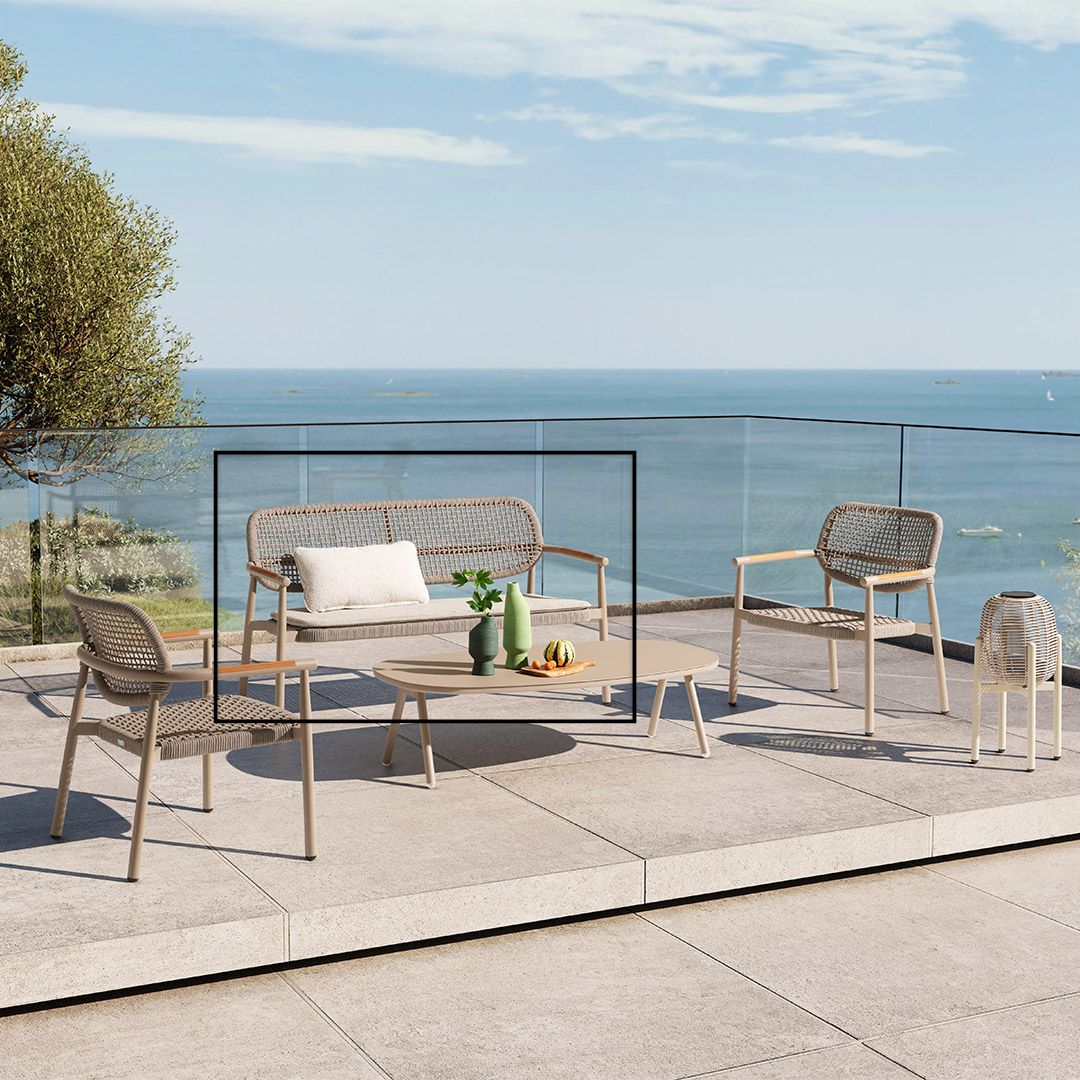 Pre-order 25 Days Delivery Lunra 2-SEATER SOFA With ROPE AC2004B11ROP - Outdoor Sofas - ebarza Furniture UAE | Shop Modern Furniture in Abu Dhabi & Dubai - مفروشات ايبازرا في الامارات | تسوق اثاث عصري وديكورات مميزة في دبي وابوظبي