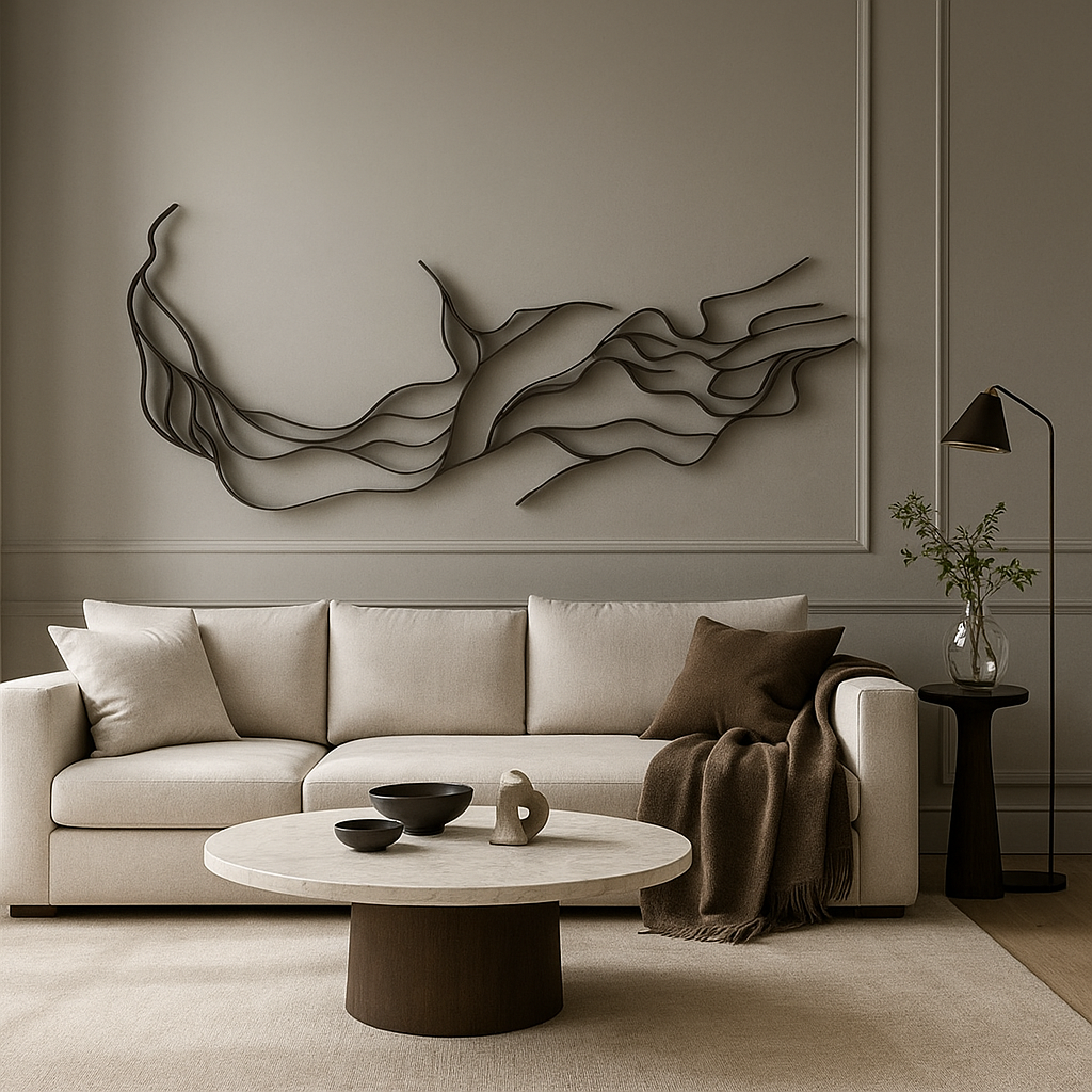 Wind Handcrafted Stainless Steel Artwork Bg2020027- Black - Artwork - ebarza Furniture UAE | Shop Modern Furniture in Abu Dhabi & Dubai - مفروشات ايبازرا في الامارات | تسوق اثاث عصري وديكورات مميزة في دبي وابوظبي