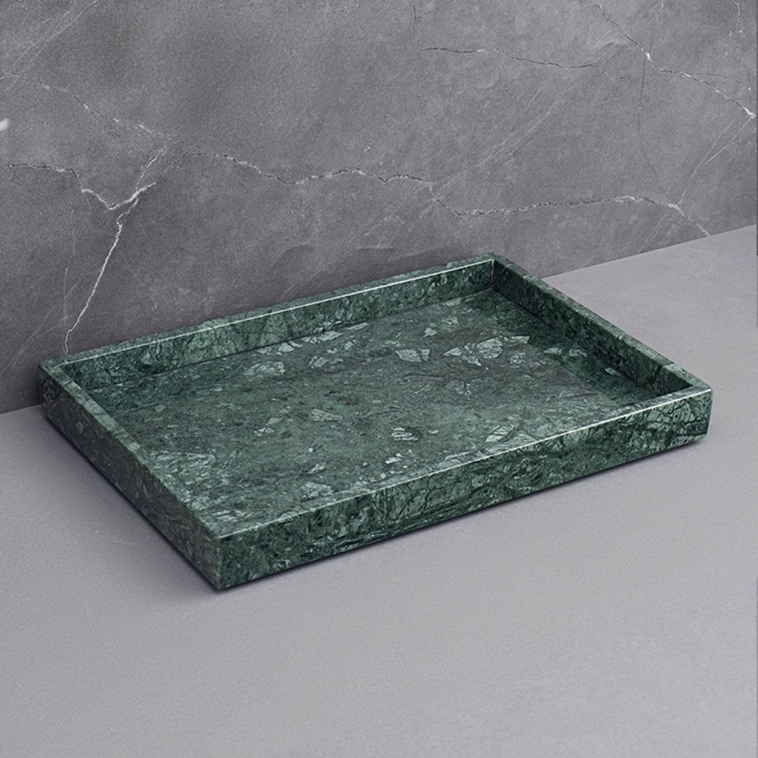 Indian Green Marble Rectangular Large Tray RHD840 - Trays - ebarza Furniture UAE | Shop Modern Furniture in Abu Dhabi & Dubai - مفروشات ايبازرا في الامارات | تسوق اثاث عصري وديكورات مميزة في دبي وابوظبي