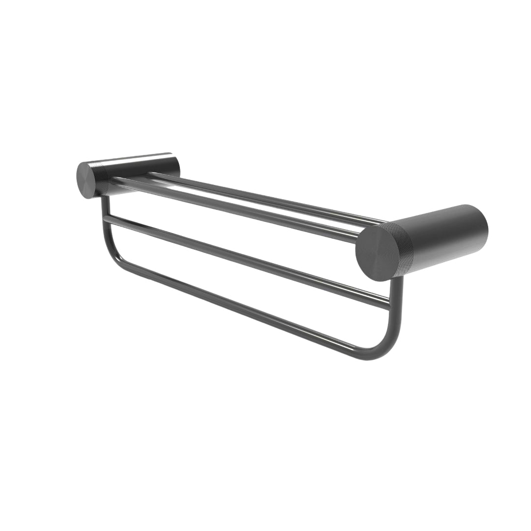 Double Bathtowel Shelf - 60cm - 901 15ABCG -  Bathroom Accessories - ebarza Furniture UAE | Shop Modern Furniture in Abu Dhabi & Dubai - مفروشات ايبازرا في الامارات | تسوق اثاث عصري وديكورات مميزة في دبي وابوظبي