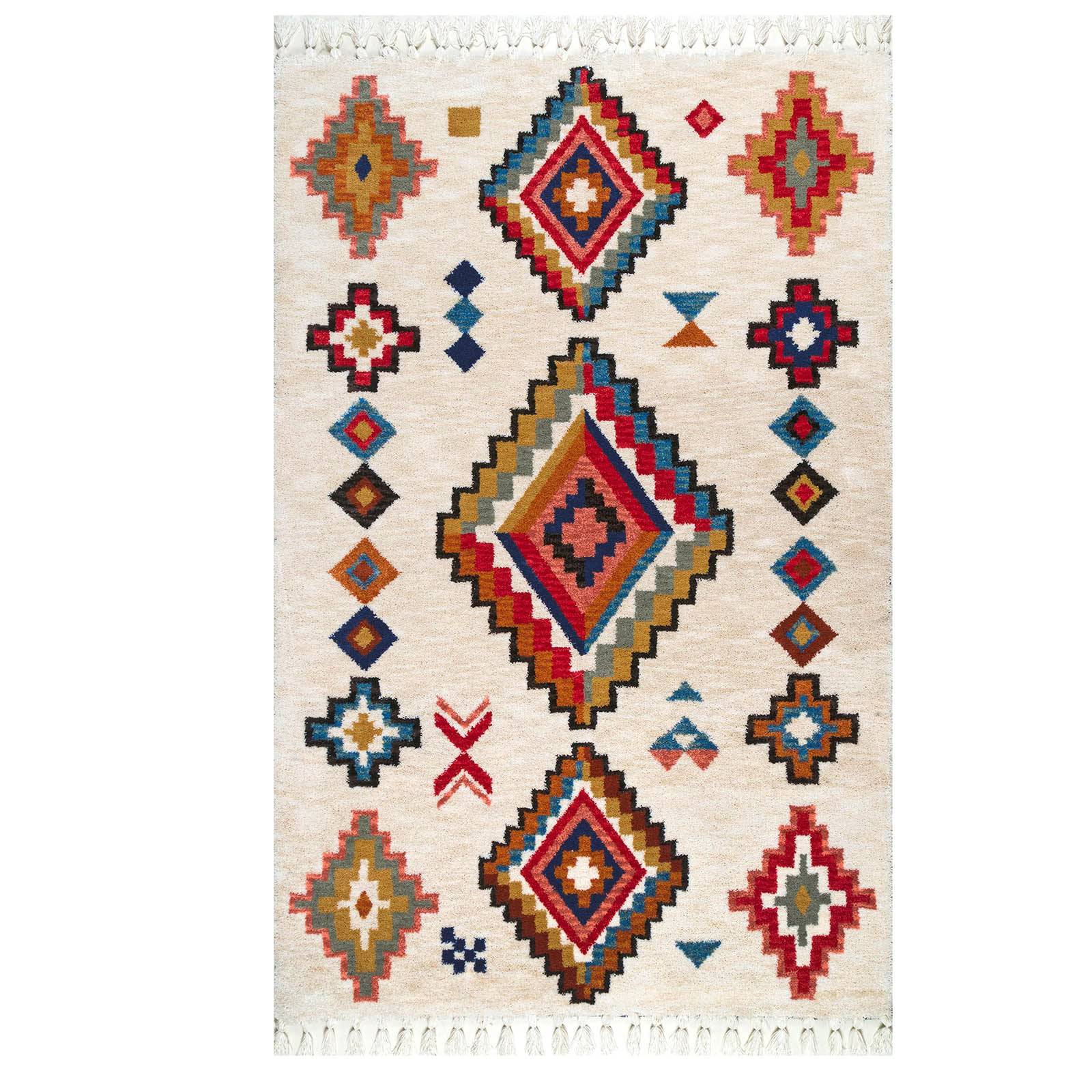 230X160 Cm Amak Handmade Wool Rug Jh-20012-L - Rugs - ebarza Furniture UAE | Shop Modern Furniture in Abu Dhabi & Dubai - مفروشات ايبازرا في الامارات | تسوق اثاث عصري وديكورات مميزة في دبي وابوظبي