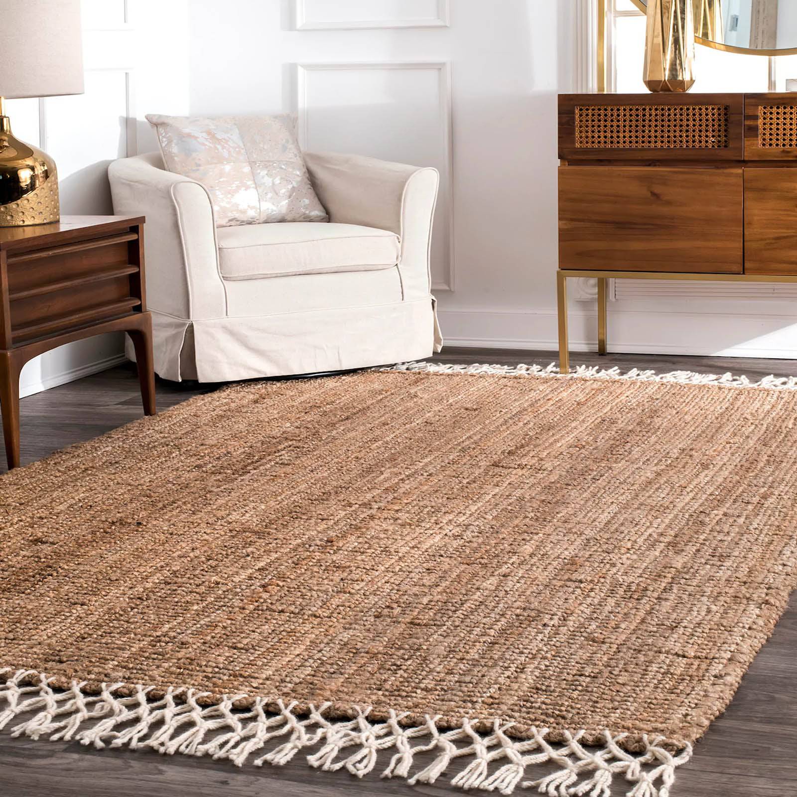 230X160 Cm Braided Handmade Jute Rug Jh-2339-L -  Rugs - ebarza Furniture UAE | Shop Modern Furniture in Abu Dhabi & Dubai - مفروشات ايبازرا في الامارات | تسوق اثاث عصري وديكورات مميزة في دبي وابوظبي