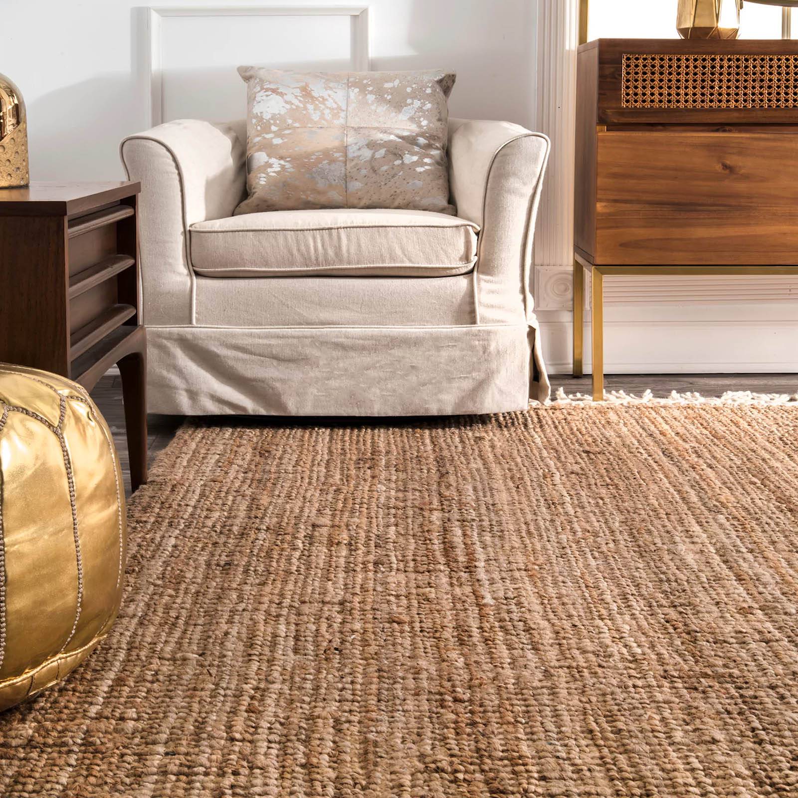 230X160 Cm Braided Handmade Jute Rug Jh-2339-L -  Rugs - ebarza Furniture UAE | Shop Modern Furniture in Abu Dhabi & Dubai - مفروشات ايبازرا في الامارات | تسوق اثاث عصري وديكورات مميزة في دبي وابوظبي