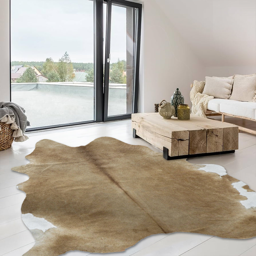 230X160 Cm Cowhide Rug Cow-Hide-Brown - Rugs - ebarza Furniture UAE | Shop Modern Furniture in Abu Dhabi & Dubai - مفروشات ايبازرا في الامارات | تسوق اثاث عصري وديكورات مميزة في دبي وابوظبي