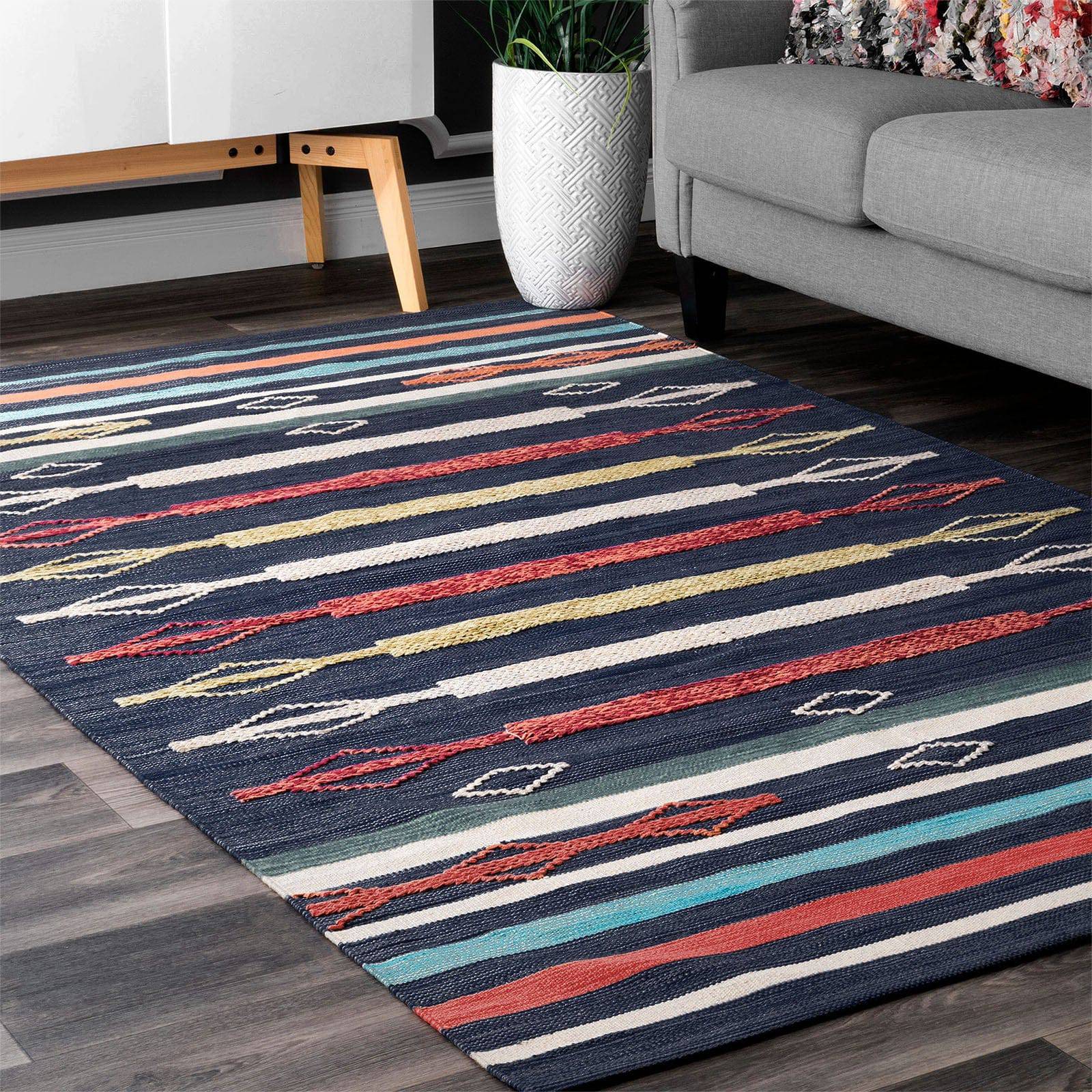 230X160 Cm Handmade Rug Jh-2713-L - Rugs - ebarza Furniture UAE | Shop Modern Furniture in Abu Dhabi & Dubai - مفروشات ايبازرا في الامارات | تسوق اثاث عصري وديكورات مميزة في دبي وابوظبي