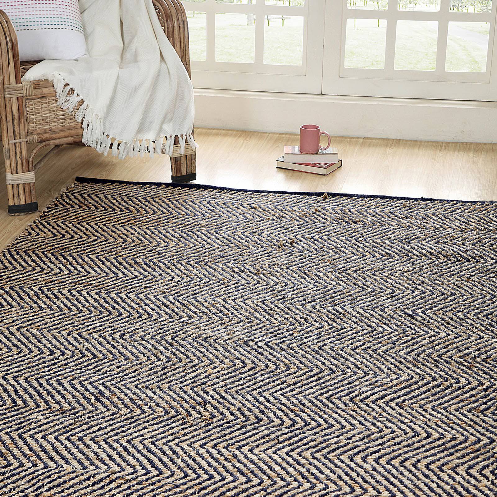 230X160 Cm Jack Handmade Jute Rug Jh-2054-M - Rugs - ebarza Furniture UAE | Shop Modern Furniture in Abu Dhabi & Dubai - مفروشات ايبازرا في الامارات | تسوق اثاث عصري وديكورات مميزة في دبي وابوظبي