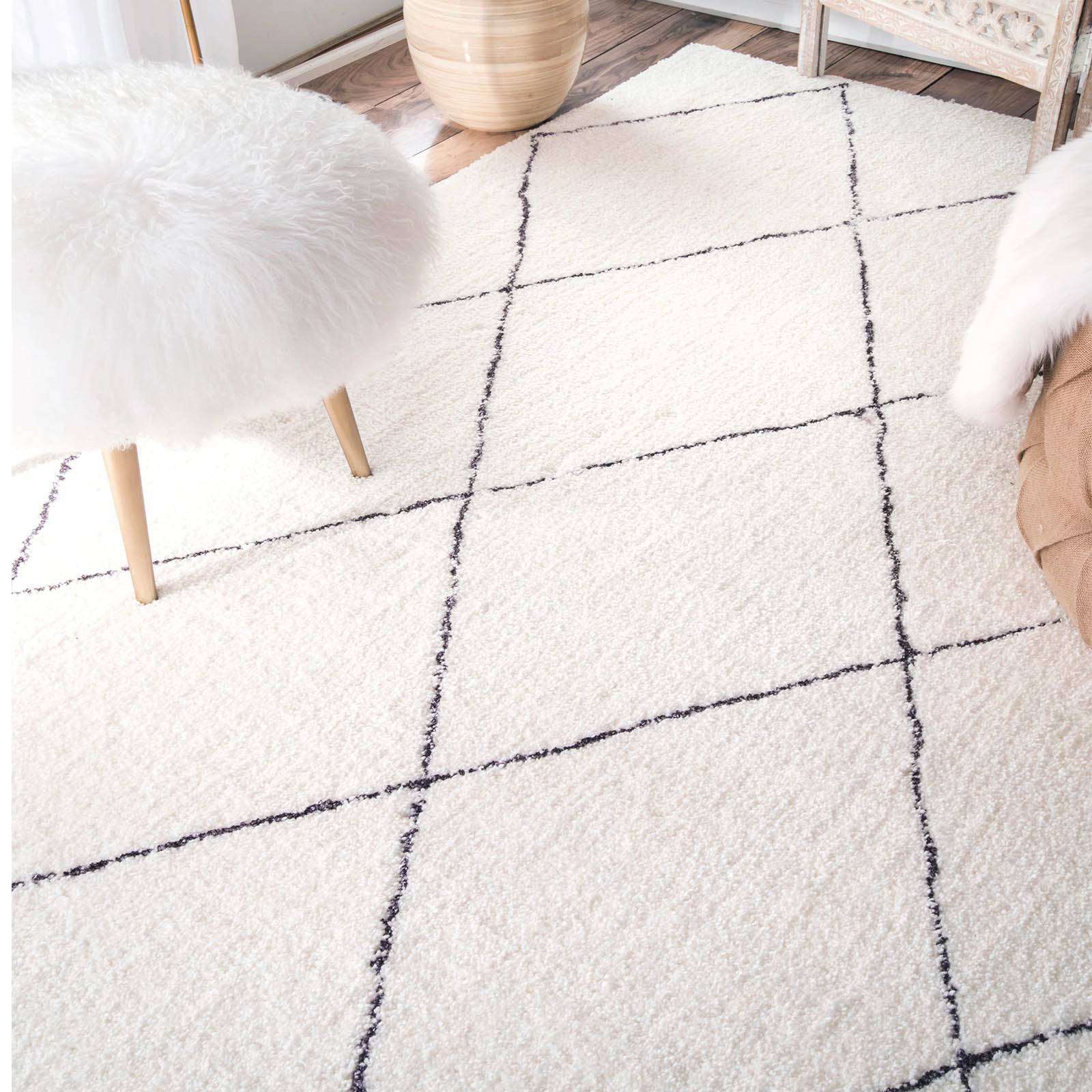 230X160 Cm Morocco Handmade Wool Rug Jh-20007-L - Rugs - ebarza Furniture UAE | Shop Modern Furniture in Abu Dhabi & Dubai - مفروشات ايبازرا في الامارات | تسوق اثاث عصري وديكورات مميزة في دبي وابوظبي