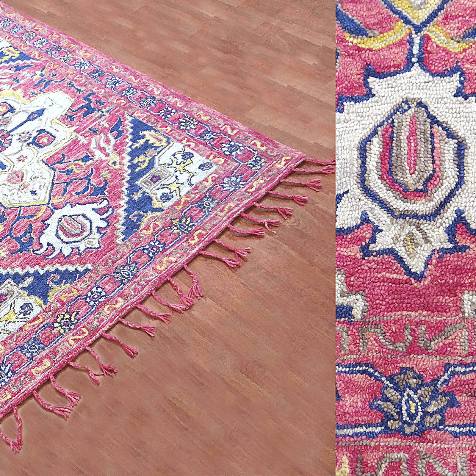 230X160 Cm Morocco Handmade Wool Rug Jh-20008-L - Rugs - ebarza Furniture UAE | Shop Modern Furniture in Abu Dhabi & Dubai - مفروشات ايبازرا في الامارات | تسوق اثاث عصري وديكورات مميزة في دبي وابوظبي