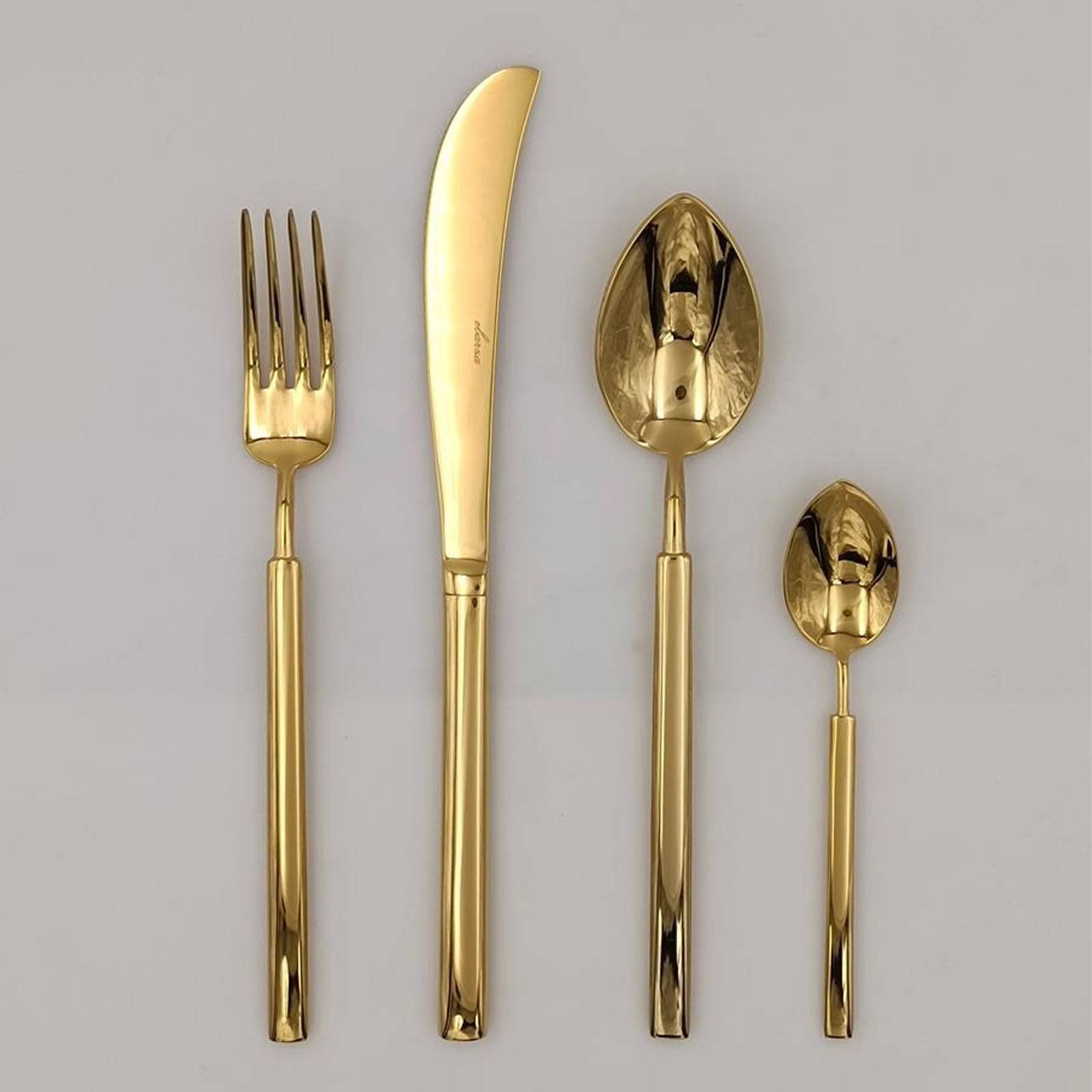 24 Pieces Dax Cutlery Set 9023G - Cutlery Sets - ebarza Furniture UAE | Shop Modern Furniture in Abu Dhabi & Dubai - مفروشات ايبازرا في الامارات | تسوق اثاث عصري وديكورات مميزة في دبي وابوظبي