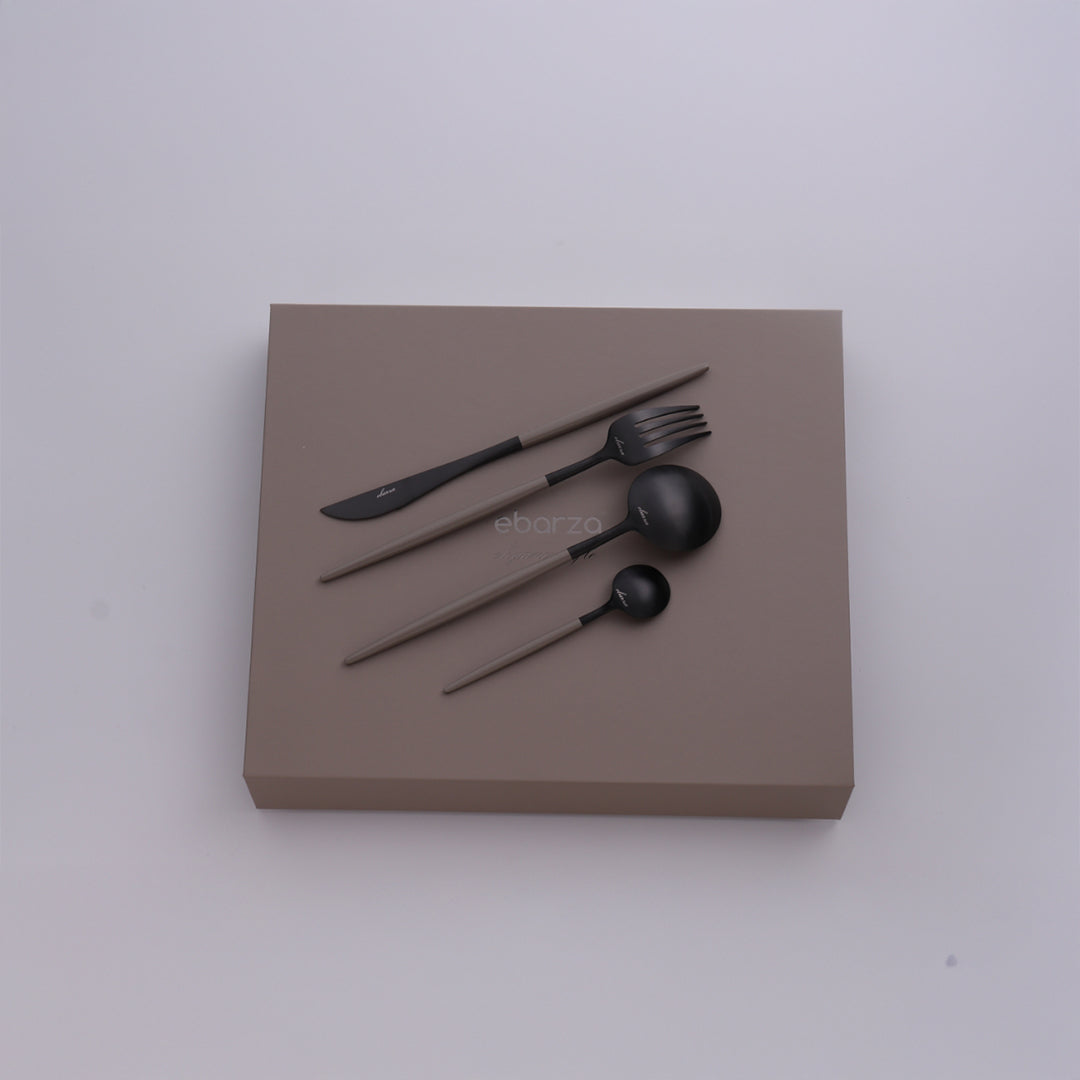 24 Pieces Glint Cutlery Set 8048BNB - Cutlery Sets - ebarza Furniture UAE | Shop Modern Furniture in Abu Dhabi & Dubai - مفروشات ايبازرا في الامارات | تسوق اثاث عصري وديكورات مميزة في دبي وابوظبي