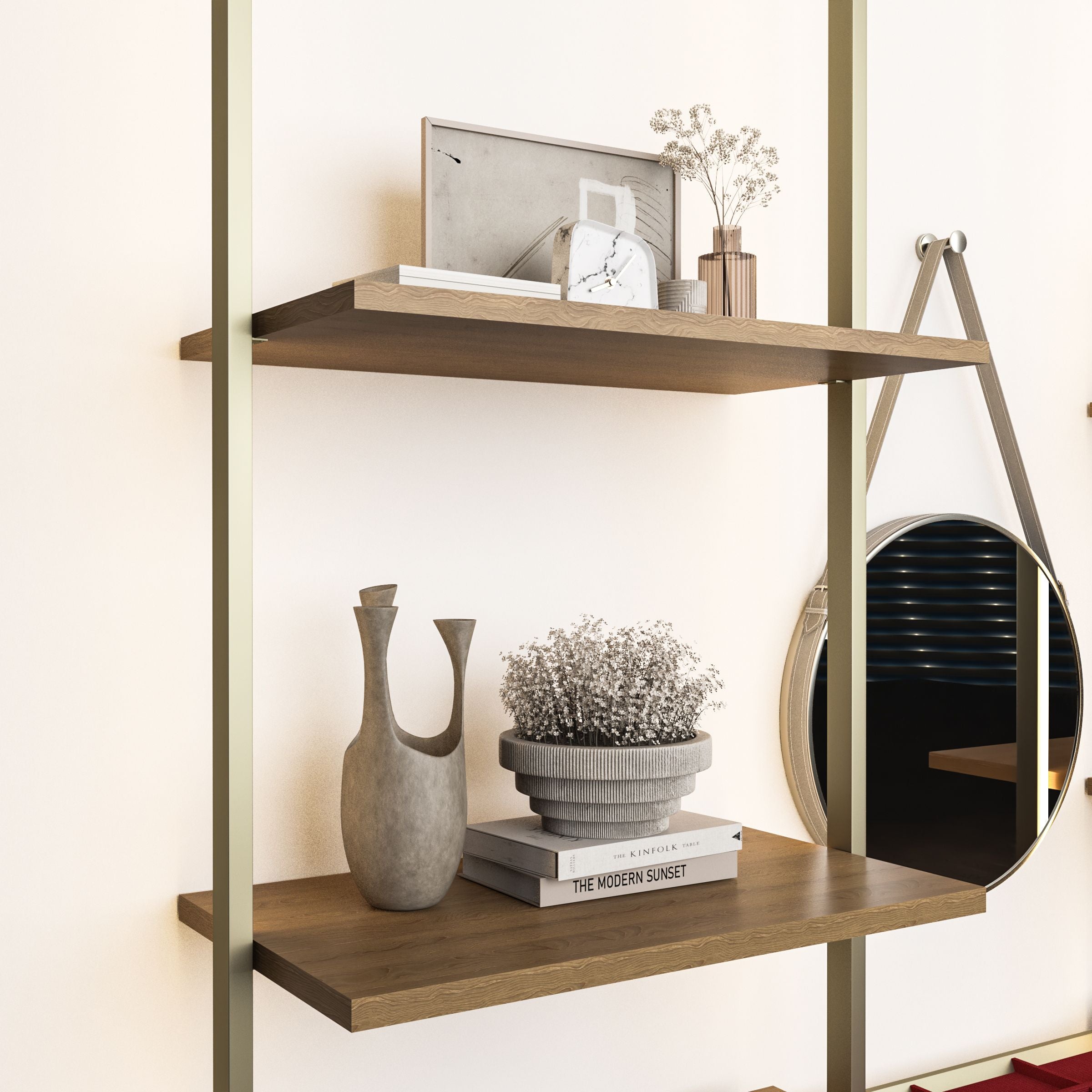 Antik Closet/Cabinet WOODEN SHELF  100 cm  WALNUT -  Cabinets - ebarza Furniture UAE | Shop Modern Furniture in Abu Dhabi & Dubai - مفروشات ايبازرا في الامارات | تسوق اثاث عصري وديكورات مميزة في دبي وابوظبي