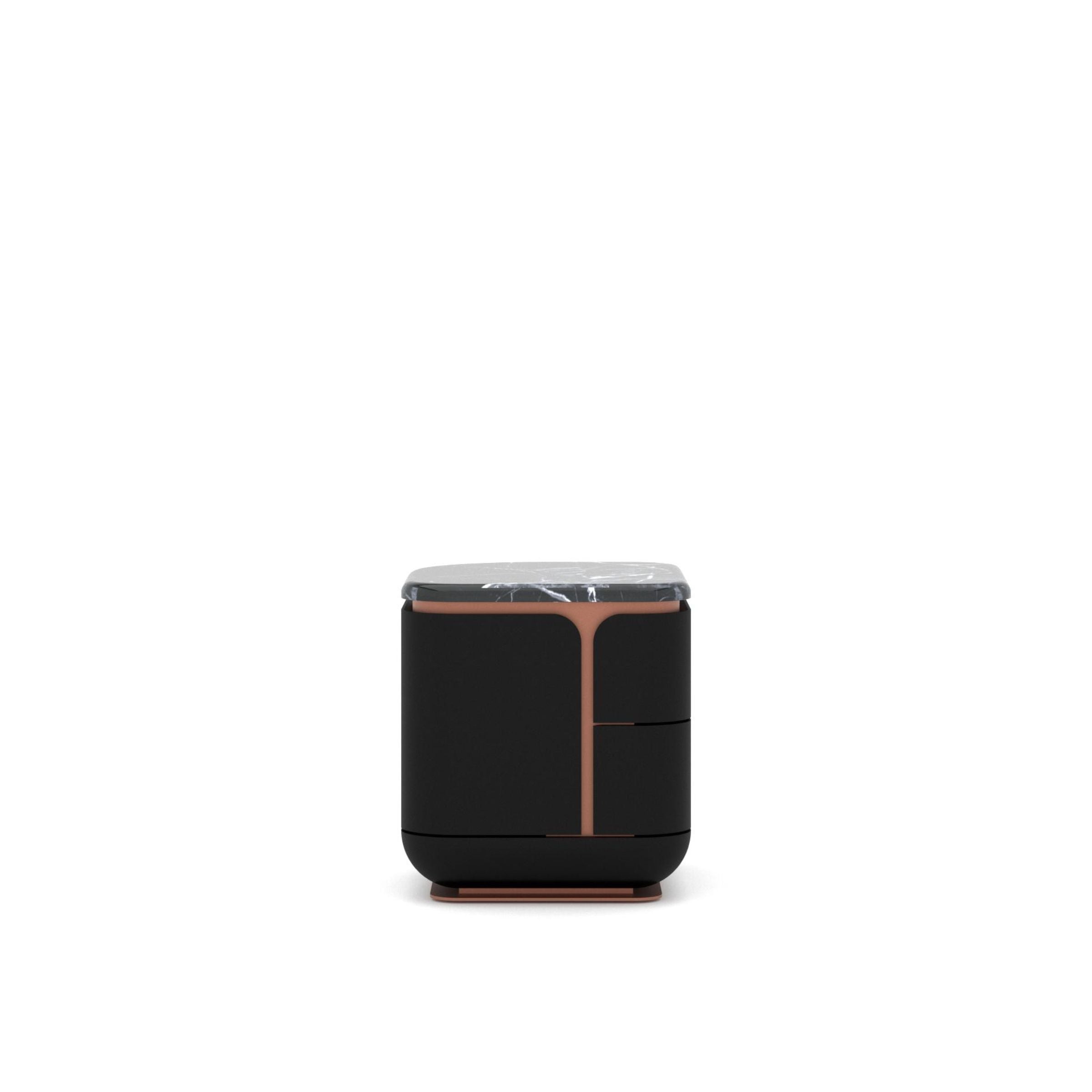 2X Tulip Black Bedside Tables KOMTLP001 - Bedside Tables - ebarza Furniture UAE | Shop Modern Furniture in Abu Dhabi & Dubai - مفروشات ايبازرا في الامارات | تسوق اثاث عصري وديكورات مميزة في دبي وابوظبي