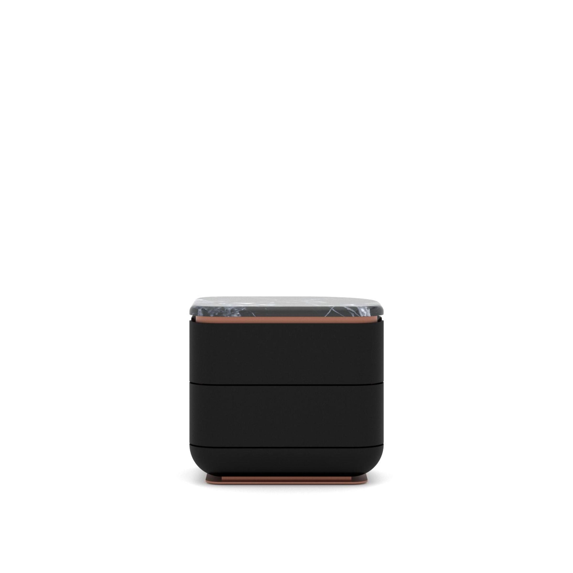 2X Tulip Black Bedside Tables KOMTLP001 - Bedside Tables - ebarza Furniture UAE | Shop Modern Furniture in Abu Dhabi & Dubai - مفروشات ايبازرا في الامارات | تسوق اثاث عصري وديكورات مميزة في دبي وابوظبي
