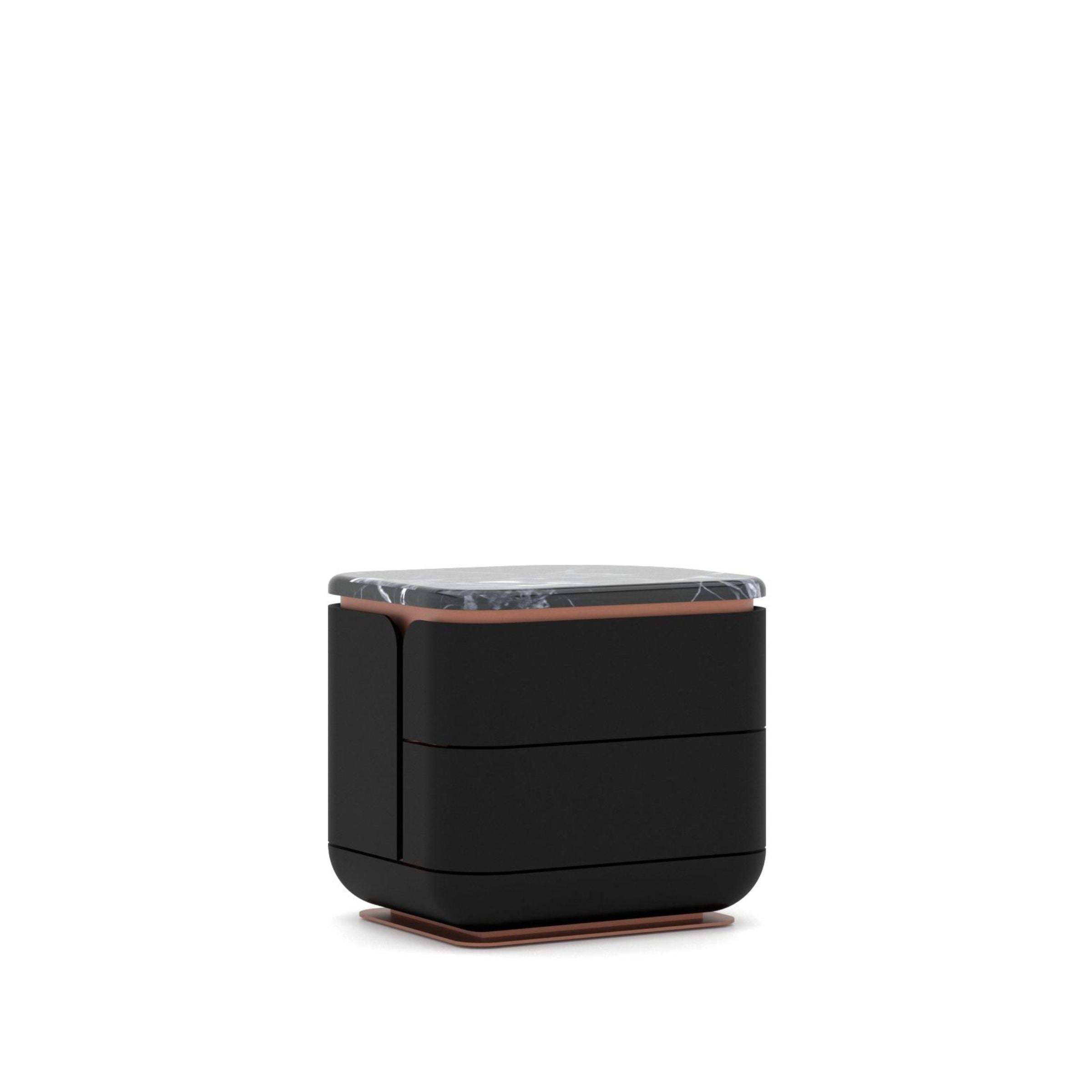 2X Tulip Black Bedside Tables KOMTLP001 - Bedside Tables - ebarza Furniture UAE | Shop Modern Furniture in Abu Dhabi & Dubai - مفروشات ايبازرا في الامارات | تسوق اثاث عصري وديكورات مميزة في دبي وابوظبي