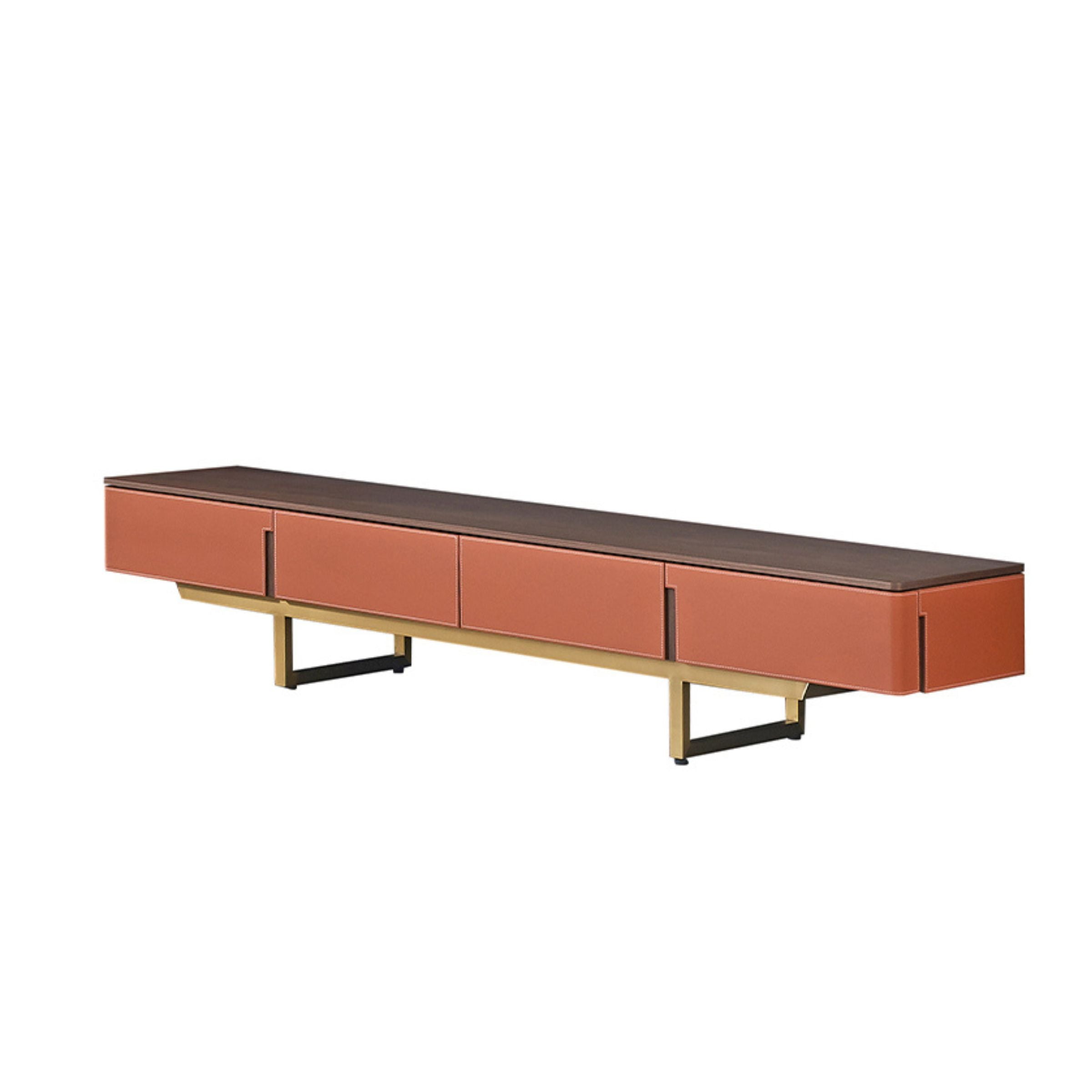 Mycroft Saddle Leather Cabinet MLL-T06 - Storage/TV Unites - ebarza Furniture UAE | Shop Modern Furniture in Abu Dhabi & Dubai - مفروشات ايبازرا في الامارات | تسوق اثاث عصري وديكورات مميزة في دبي وابوظبي
