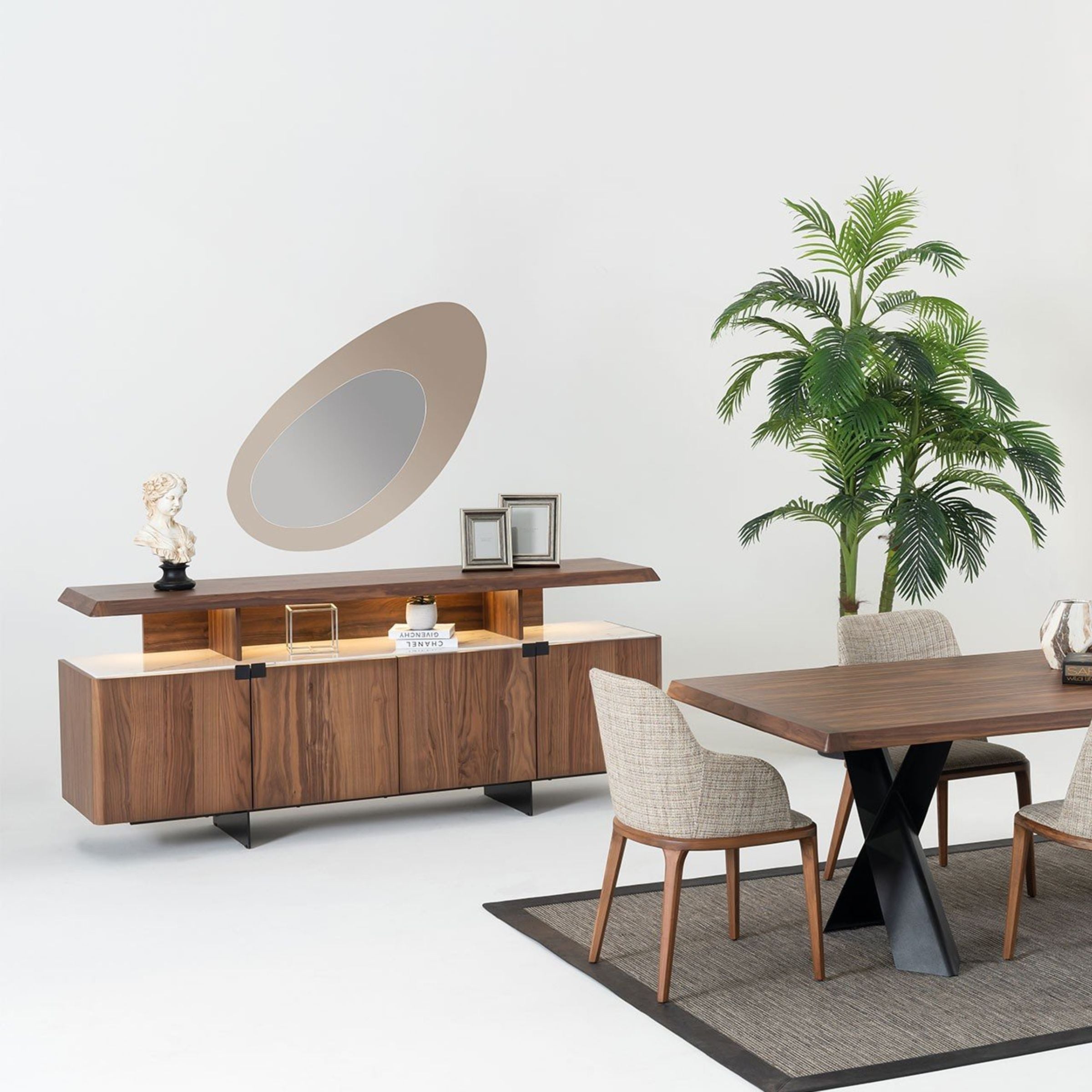 Display Piece - Genova Dining Table Genv-Table-YAS - DISPLAY ITEM - ebarza Furniture UAE | Shop Modern Furniture in Abu Dhabi & Dubai - مفروشات ايبازرا في الامارات | تسوق اثاث عصري وديكورات مميزة في دبي وابوظبي