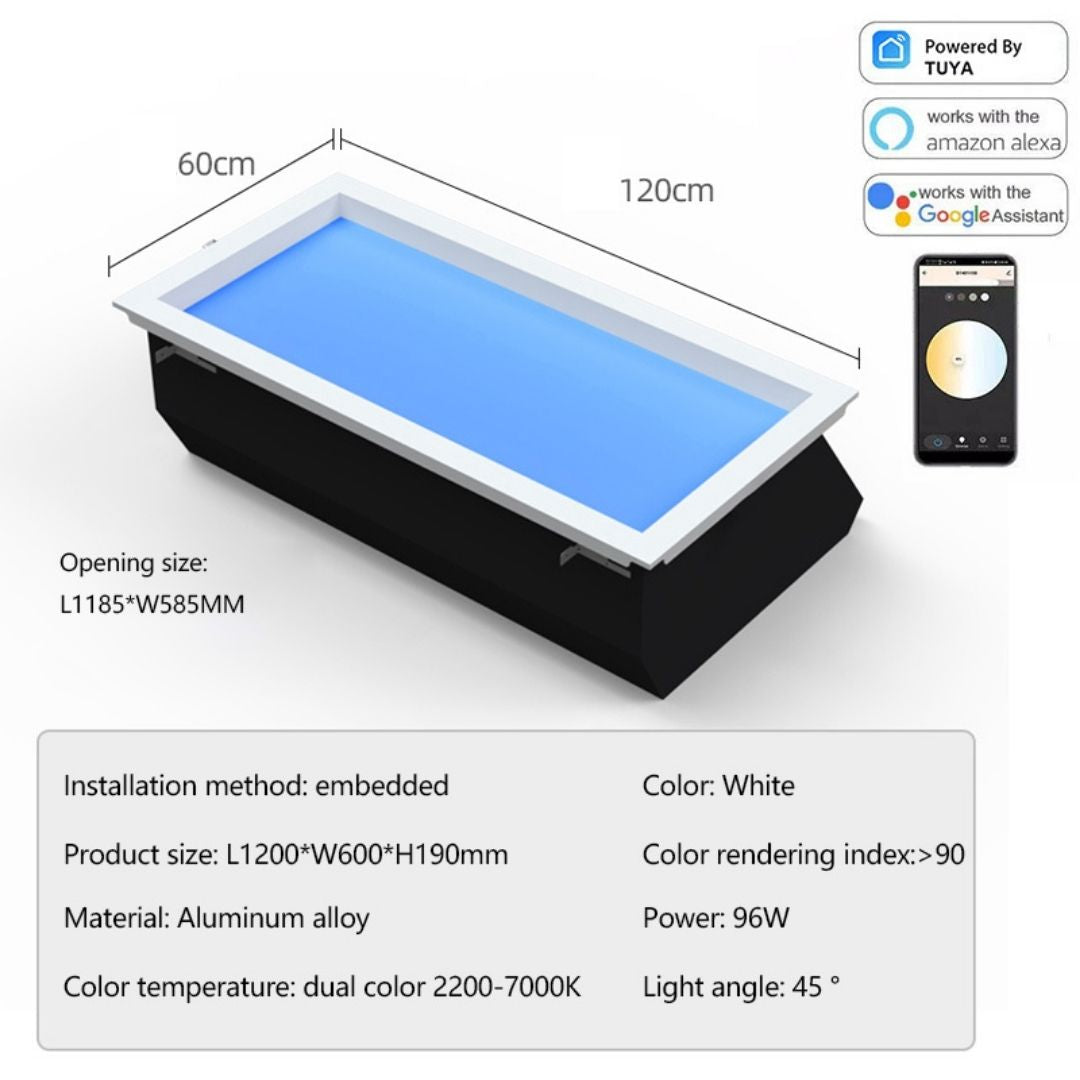 Artificial Skylights LED Panel Natural UAE Timing Sunlight Sync - MUSKDG-SKY - Pendant Lamps - ebarza Furniture UAE | Shop Modern Furniture in Abu Dhabi & Dubai - مفروشات ايبازرا في الامارات | تسوق اثاث عصري وديكورات مميزة في دبي وابوظبي