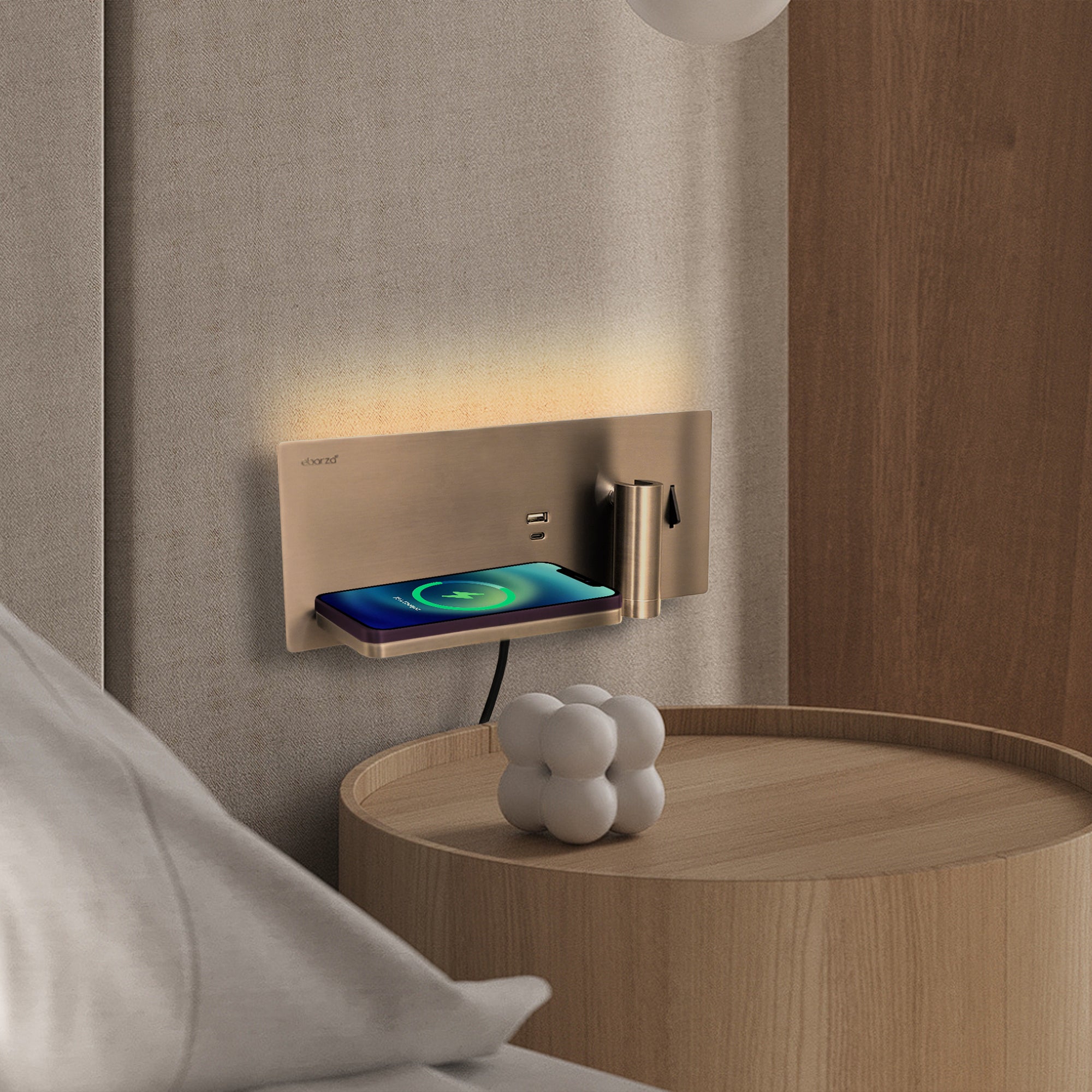 Kross Hotel Style Headboard/ Wall Reading Lamp Kross-WL(UA)-23BR - Wall Lamps - ebarza Furniture UAE | Shop Modern Furniture in Abu Dhabi & Dubai - مفروشات ايبازرا في الامارات | تسوق اثاث عصري وديكورات مميزة في دبي وابوظبي