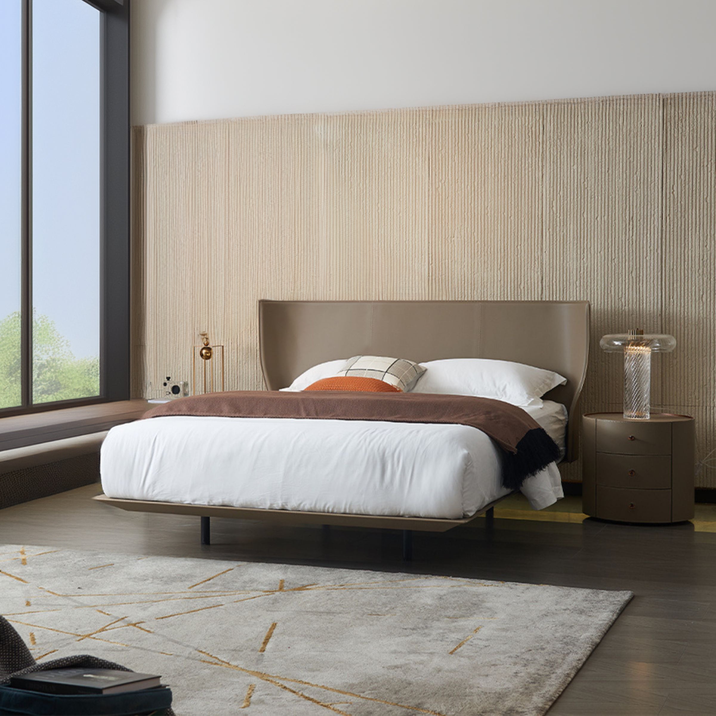Verona KHAKI Single Size Bed MLL-F13 Khaki -  Bedsteads - ebarza Furniture UAE | Shop Modern Furniture in Abu Dhabi & Dubai - مفروشات ايبازرا في الامارات | تسوق اثاث عصري وديكورات مميزة في دبي وابوظبي