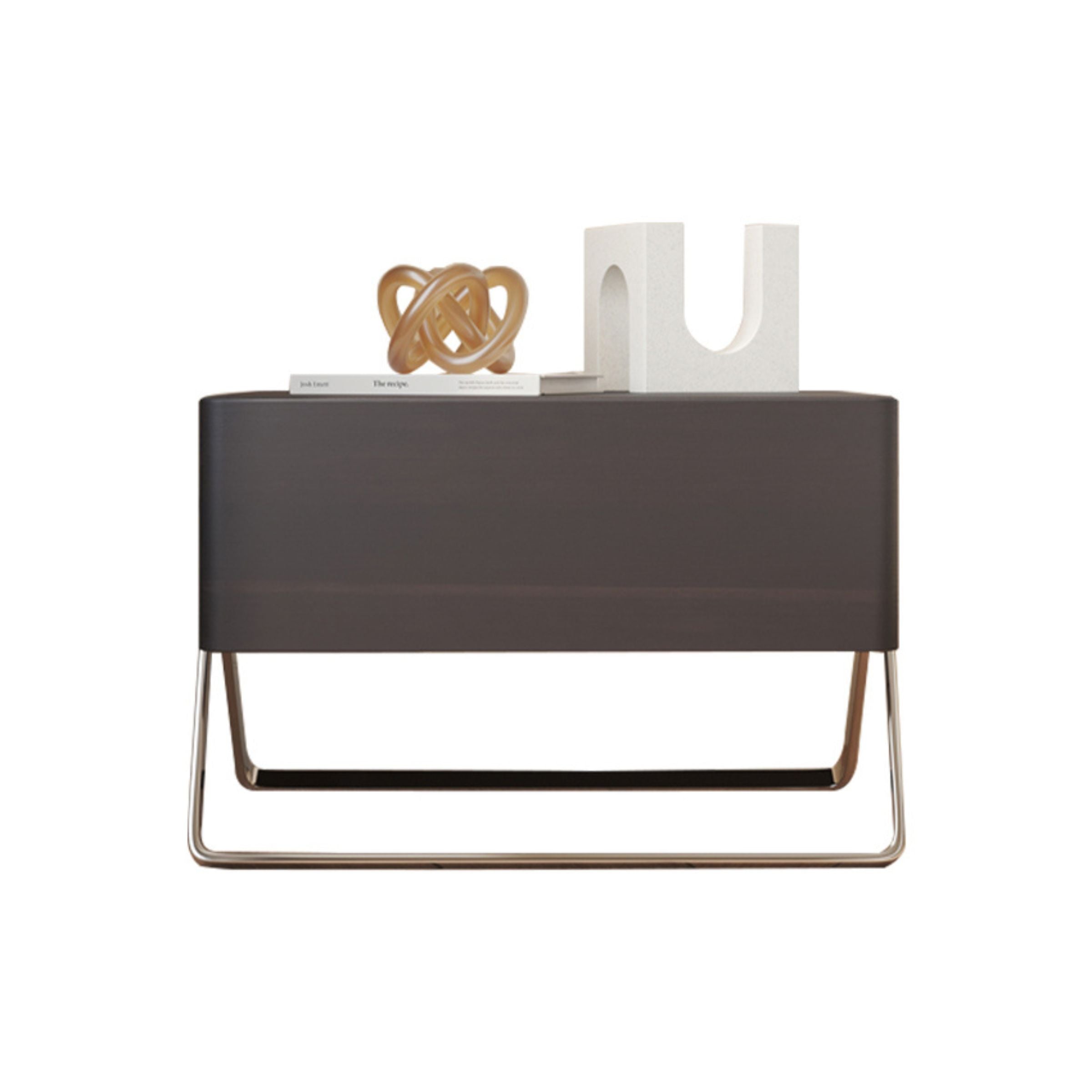 Basket Dark Walnut Bed Side Table MLL-T71 -  Side Tables - ebarza Furniture UAE | Shop Modern Furniture in Abu Dhabi & Dubai - مفروشات ايبازرا في الامارات | تسوق اثاث عصري وديكورات مميزة في دبي وابوظبي