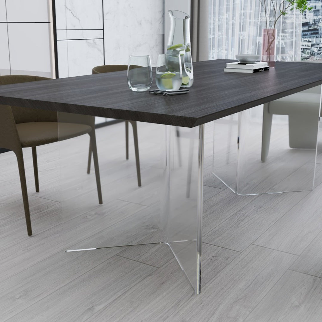 Set of 2 Acrylic V-Style Table Legs Transparent - Table bases - ebarza Furniture UAE | Shop Modern Furniture in Abu Dhabi & Dubai - مفروشات ايبازرا في الامارات | تسوق اثاث عصري وديكورات مميزة في دبي وابوظبي