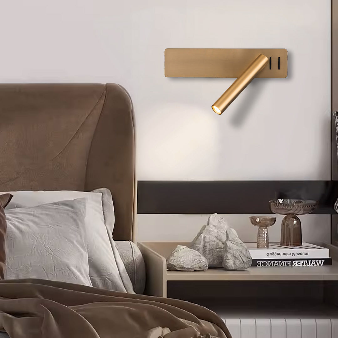 Seed Hotel Style Headboard/ Wall Reading Lamp Seed-WL 23-BR - Wall Lamps - ebarza Furniture UAE | Shop Modern Furniture in Abu Dhabi & Dubai - مفروشات ايبازرا في الامارات | تسوق اثاث عصري وديكورات مميزة في دبي وابوظبي