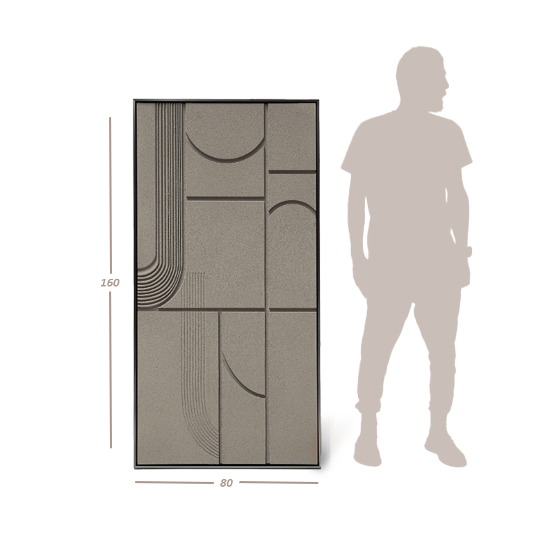 WOOD CARVING-Warm Grey Color Painting SOAWCP026-BG - Paintings - ebarza Furniture UAE | Shop Modern Furniture in Abu Dhabi & Dubai - مفروشات ايبازرا في الامارات | تسوق اثاث عصري وديكورات مميزة في دبي وابوظبي