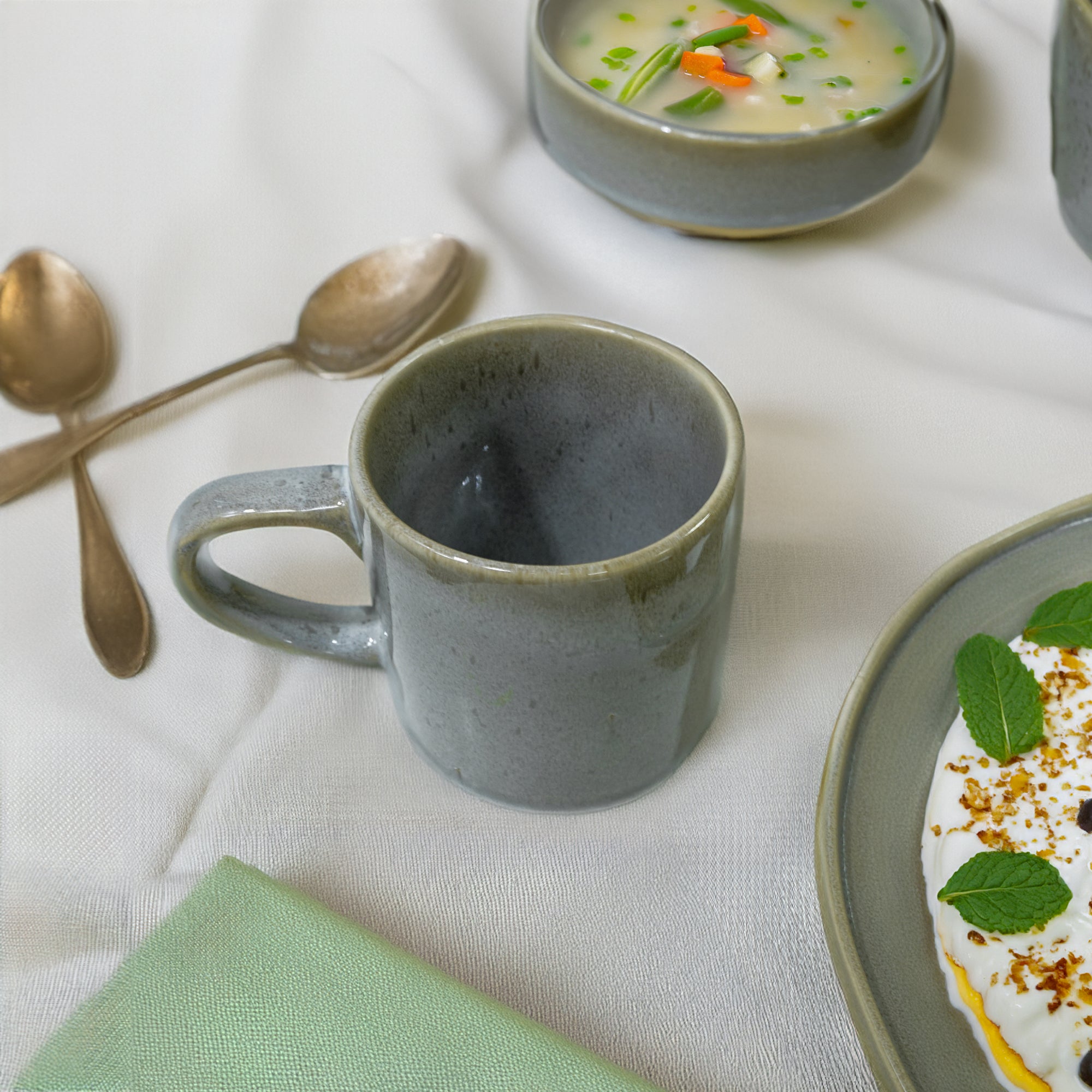 Passifoy coffee/Tea Mug HZ2478 GREY - Mugs - ebarza Furniture UAE | Shop Modern Furniture in Abu Dhabi & Dubai - مفروشات ايبازرا في الامارات | تسوق اثاث عصري وديكورات مميزة في دبي وابوظبي