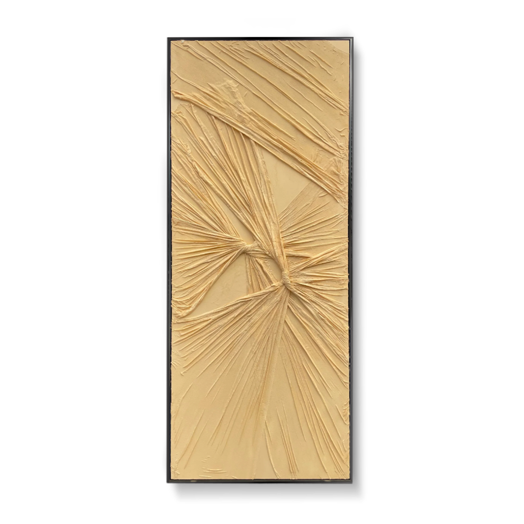 Knots Hand Painted Art Fabric Painting 80*200cm SOASAMPLE010-Yellow -  Paintings - ebarza Furniture UAE | Shop Modern Furniture in Abu Dhabi & Dubai - مفروشات ايبازرا في الامارات | تسوق اثاث عصري وديكورات مميزة في دبي وابوظبي