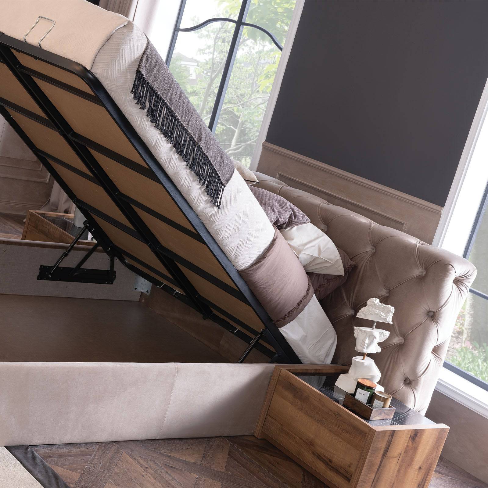 2X Bianca Bedside Tables (Meena Side Table) Bianca-2Side -  Bedside Tables - ebarza Furniture UAE | Shop Modern Furniture in Abu Dhabi & Dubai - مفروشات ايبازرا في الامارات | تسوق اثاث عصري وديكورات مميزة في دبي وابوظبي