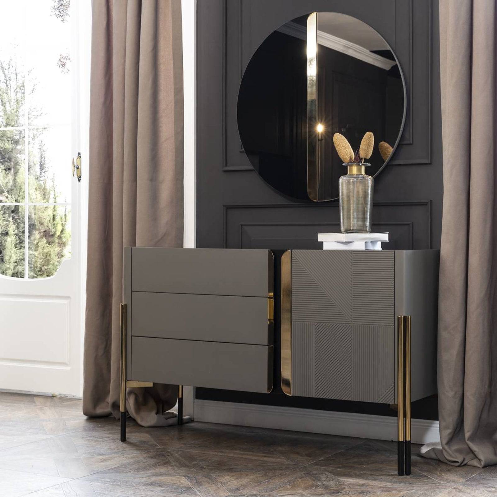 2X Grey Bedside Tables Diva022-Table - Bedside Tables - ebarza Furniture UAE | Shop Modern Furniture in Abu Dhabi & Dubai - مفروشات ايبازرا في الامارات | تسوق اثاث عصري وديكورات مميزة في دبي وابوظبي