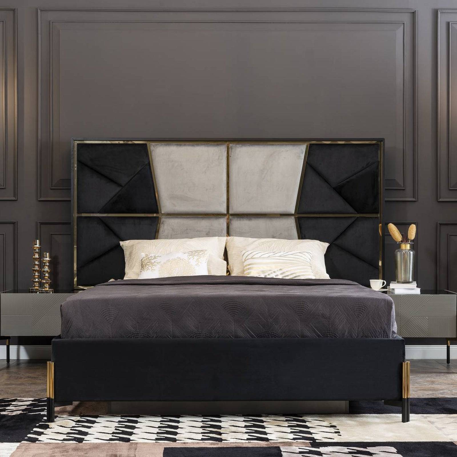 2X Grey Bedside Tables Diva022-Table - Bedside Tables - ebarza Furniture UAE | Shop Modern Furniture in Abu Dhabi & Dubai - مفروشات ايبازرا في الامارات | تسوق اثاث عصري وديكورات مميزة في دبي وابوظبي