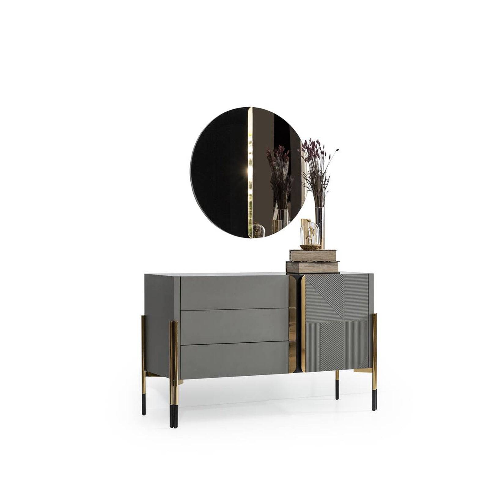 2X Grey Bedside Tables Diva022-Table - Bedside Tables - ebarza Furniture UAE | Shop Modern Furniture in Abu Dhabi & Dubai - مفروشات ايبازرا في الامارات | تسوق اثاث عصري وديكورات مميزة في دبي وابوظبي