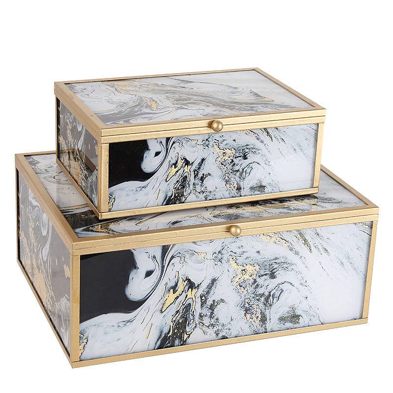 2X Handmade Decorative/Jewelry Box Facbj11A+Facbj11B - Decorative Boxes - ebarza Furniture UAE | Shop Modern Furniture in Abu Dhabi & Dubai - مفروشات ايبازرا في الامارات | تسوق اثاث عصري وديكورات مميزة في دبي وابوظبي