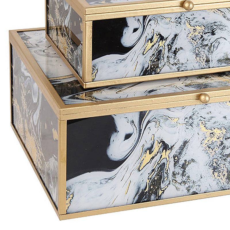 2X Handmade Decorative/Jewelry Box Facbj11A+Facbj11B - Decorative Boxes - ebarza Furniture UAE | Shop Modern Furniture in Abu Dhabi & Dubai - مفروشات ايبازرا في الامارات | تسوق اثاث عصري وديكورات مميزة في دبي وابوظبي