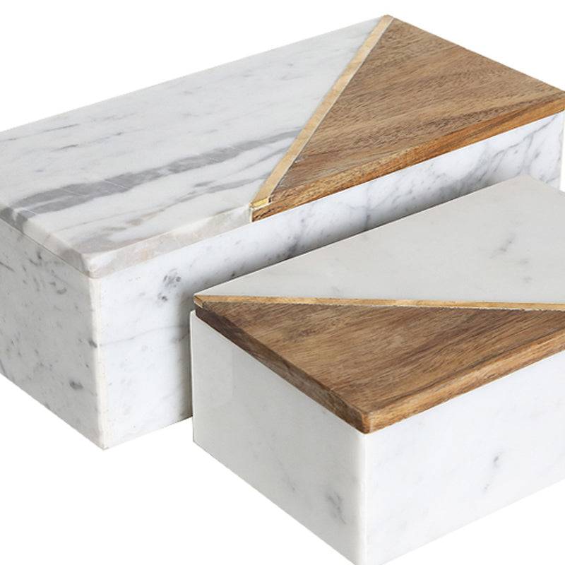 2X Handmade Decorative/Jewelry Box Fb-T1918A+B - Decorative Boxes - ebarza Furniture UAE | Shop Modern Furniture in Abu Dhabi & Dubai - مفروشات ايبازرا في الامارات | تسوق اثاث عصري وديكورات مميزة في دبي وابوظبي