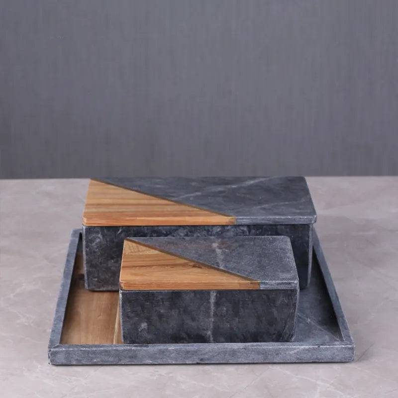 2X Handmade Decorative/Jewelry Box Fb-T2006A+B - Decorative Boxes - ebarza Furniture UAE | Shop Modern Furniture in Abu Dhabi & Dubai - مفروشات ايبازرا في الامارات | تسوق اثاث عصري وديكورات مميزة في دبي وابوظبي