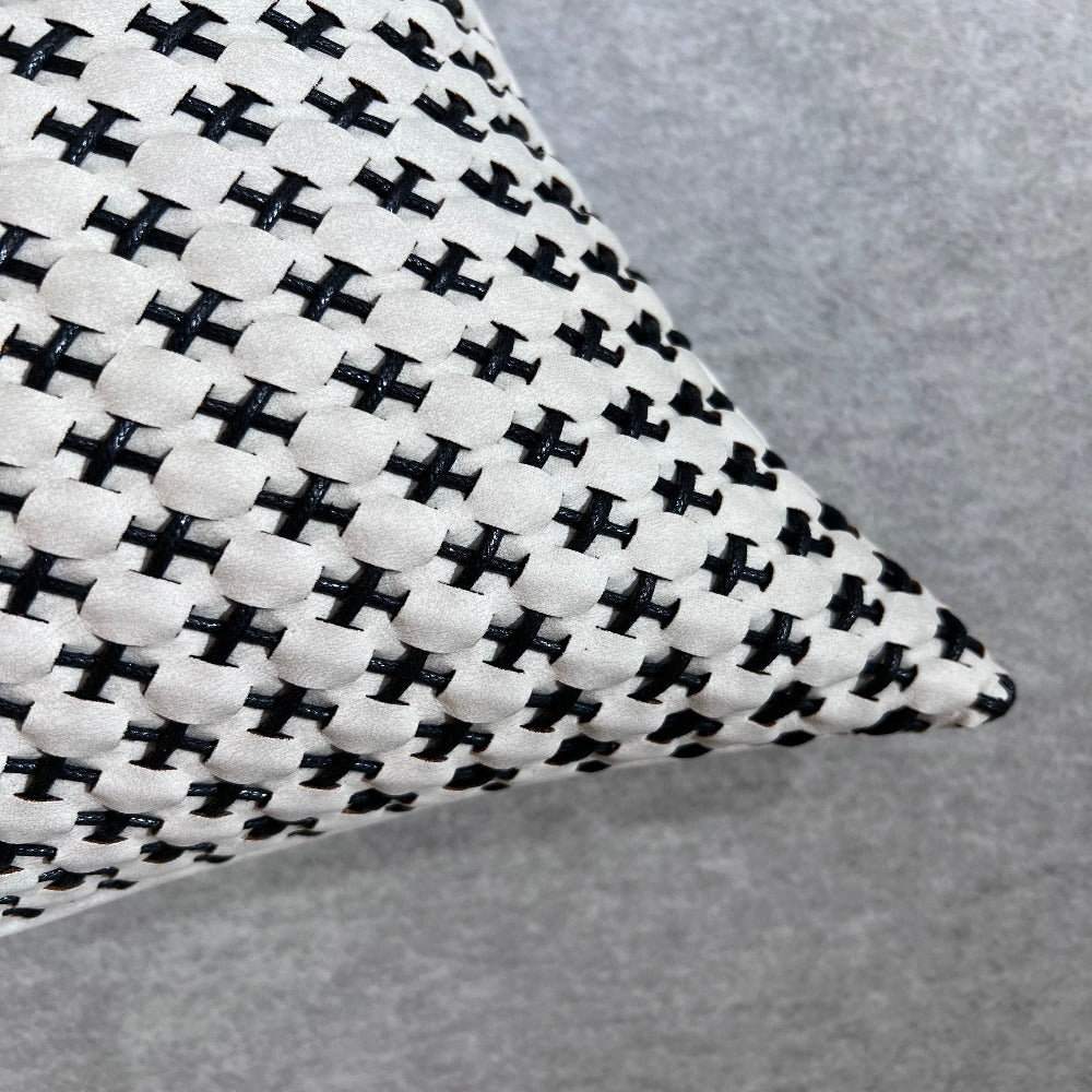 30*60 SKJG Pearl Faux Leather Cushion - ECC119 - Cushions - ebarza Furniture UAE | Shop Modern Furniture in Abu Dhabi & Dubai - مفروشات ايبازرا في الامارات | تسوق اثاث عصري وديكورات مميزة في دبي وابوظبي