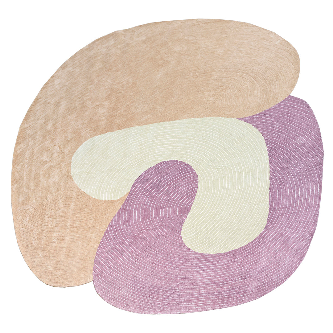 500X500 Cm Beige, Brown and Pink Wool Rug JH-23546 - Rugs - ebarza Furniture UAE | Shop Modern Furniture in Abu Dhabi & Dubai - مفروشات ايبازرا في الامارات | تسوق اثاث عصري وديكورات مميزة في دبي وابوظبي