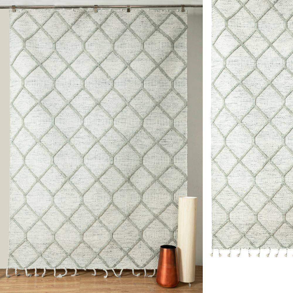 300X200 Cm Amak Handmade Wool Rug Amaka Amk-01-Xl - Rugs - ebarza Furniture UAE | Shop Modern Furniture in Abu Dhabi & Dubai - مفروشات ايبازرا في الامارات | تسوق اثاث عصري وديكورات مميزة في دبي وابوظبي