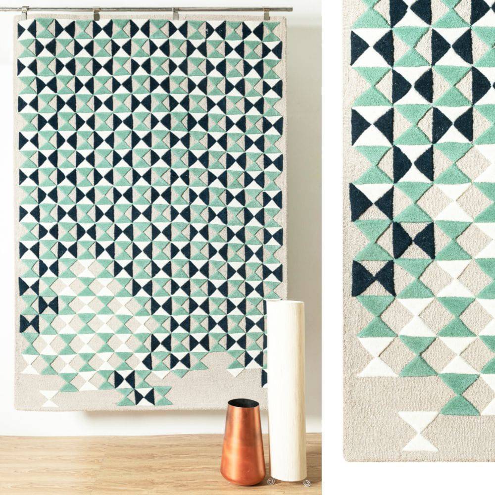 300X200 Cm Handmade Wool Rug Jh-20738-Xl -  Rugs - ebarza Furniture UAE | Shop Modern Furniture in Abu Dhabi & Dubai - مفروشات ايبازرا في الامارات | تسوق اثاث عصري وديكورات مميزة في دبي وابوظبي