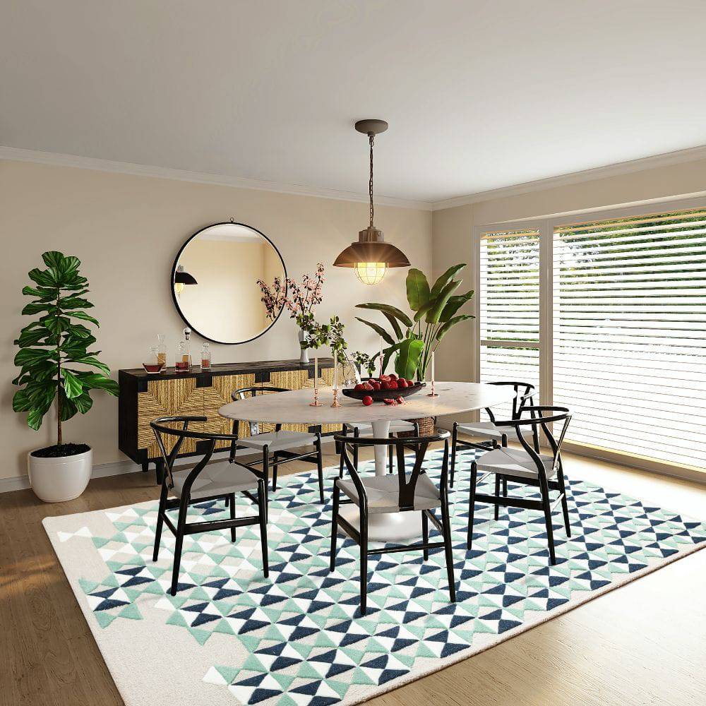 300X200 Cm Handmade Wool Rug Jh-20738-Xl -  Rugs - ebarza Furniture UAE | Shop Modern Furniture in Abu Dhabi & Dubai - مفروشات ايبازرا في الامارات | تسوق اثاث عصري وديكورات مميزة في دبي وابوظبي