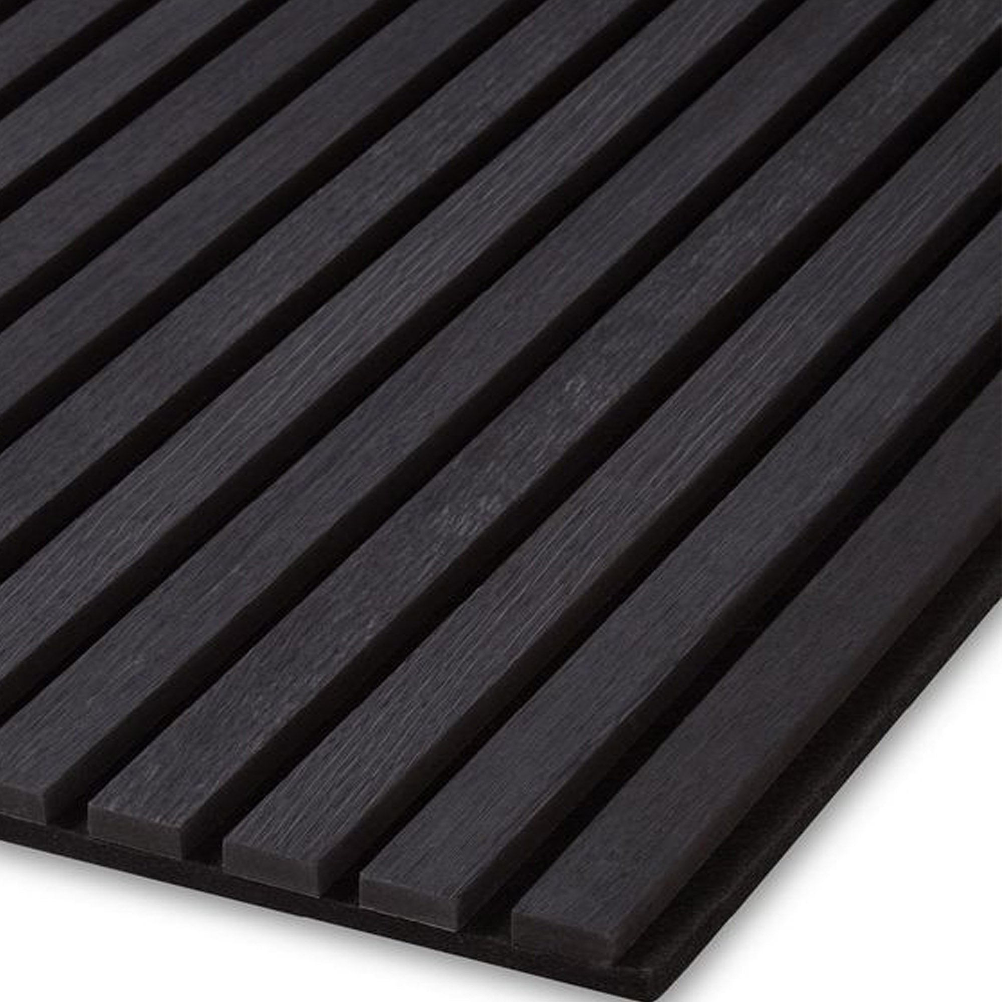 300x60x2.1cm Slat acoustic panel 35-15mm fire retardant Decoration Panel Black-Oak002 - Wall Panels - ebarza Furniture UAE | Shop Modern Furniture in Abu Dhabi & Dubai - مفروشات ايبازرا في الامارات | تسوق اثاث عصري وديكورات مميزة في دبي وابوظبي