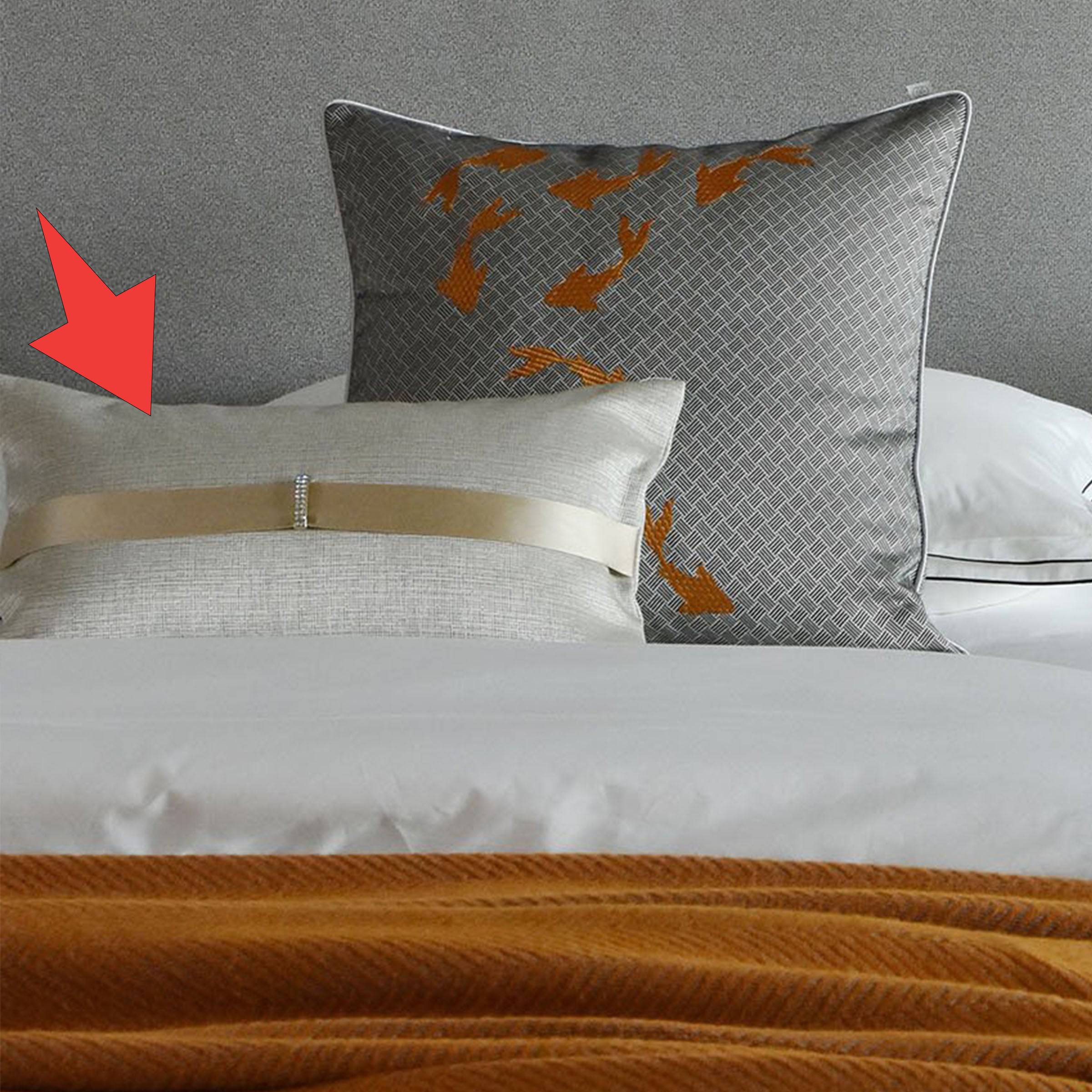 30X55 Cm Diamond Buckle Jacquard Pillow Ecc-025 -  Cushions - ebarza Furniture UAE | Shop Modern Furniture in Abu Dhabi & Dubai - مفروشات ايبازرا في الامارات | تسوق اثاث عصري وديكورات مميزة في دبي وابوظبي