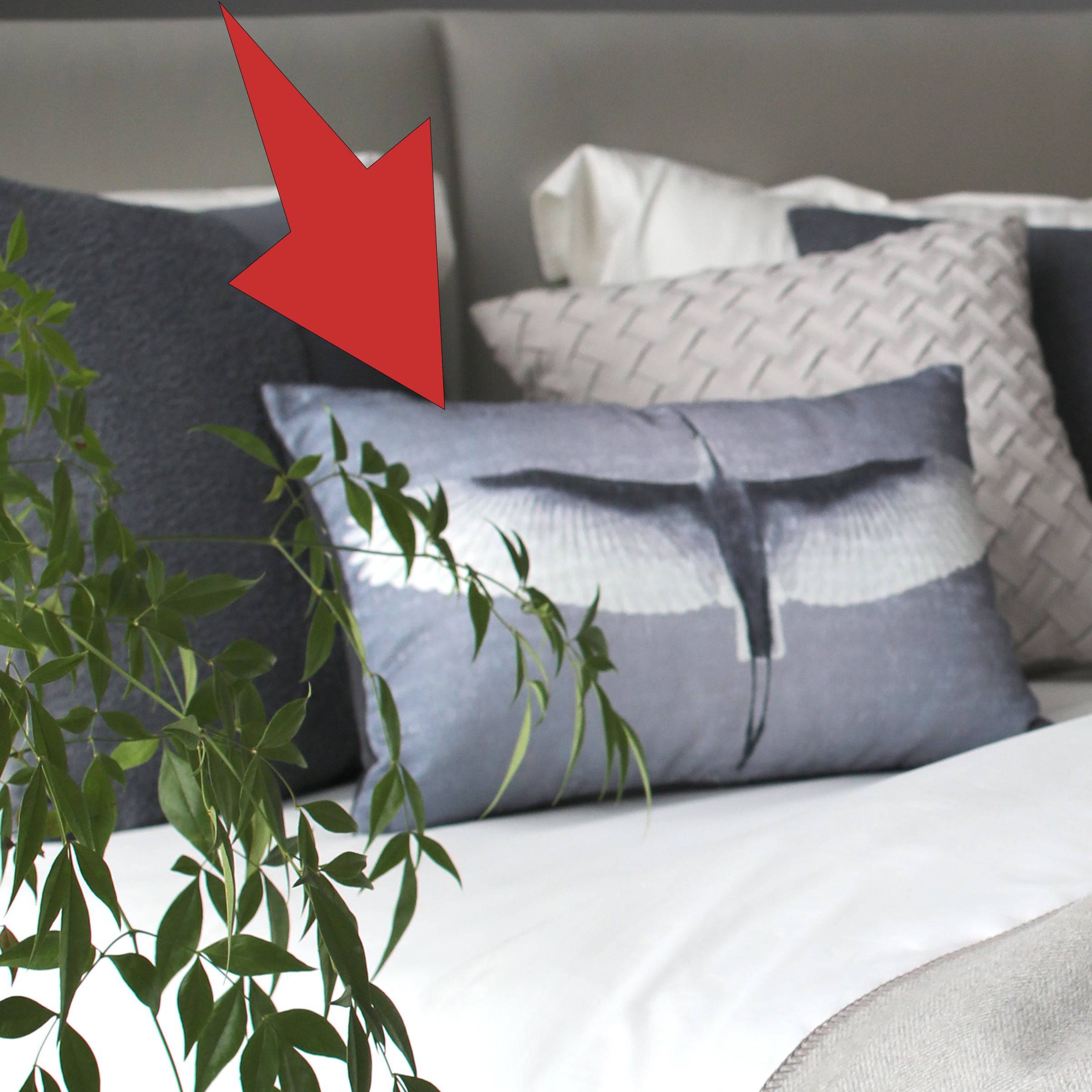 30X55 Cm Hawk Printed Throw Cushion Ecc046 - Cushions - ebarza Furniture UAE | Shop Modern Furniture in Abu Dhabi & Dubai - مفروشات ايبازرا في الامارات | تسوق اثاث عصري وديكورات مميزة في دبي وابوظبي