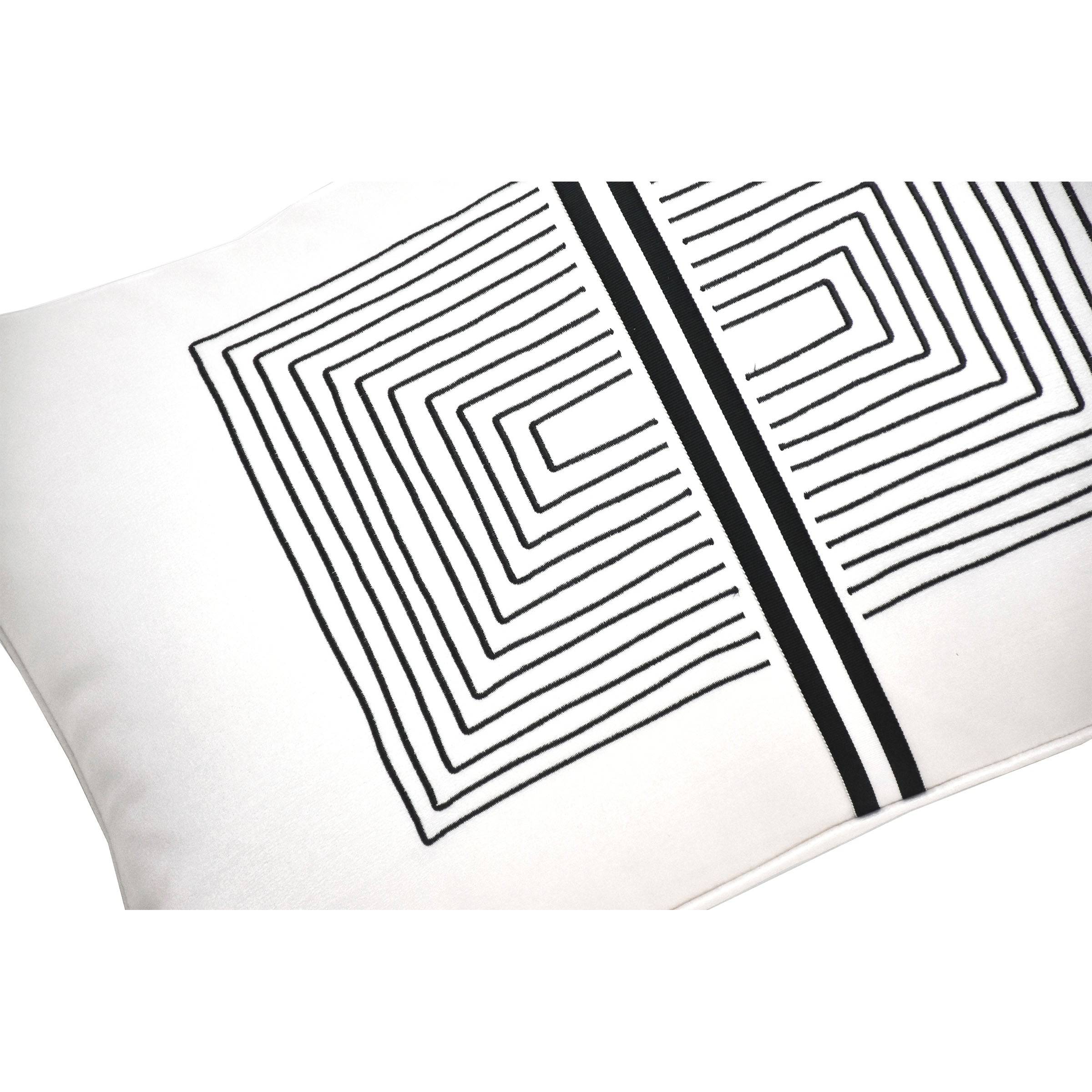 30X55 Cm Seamore Embroidered Ribbon Cushion Ecc-027 - Cushions - ebarza Furniture UAE | Shop Modern Furniture in Abu Dhabi & Dubai - مفروشات ايبازرا في الامارات | تسوق اثاث عصري وديكورات مميزة في دبي وابوظبي