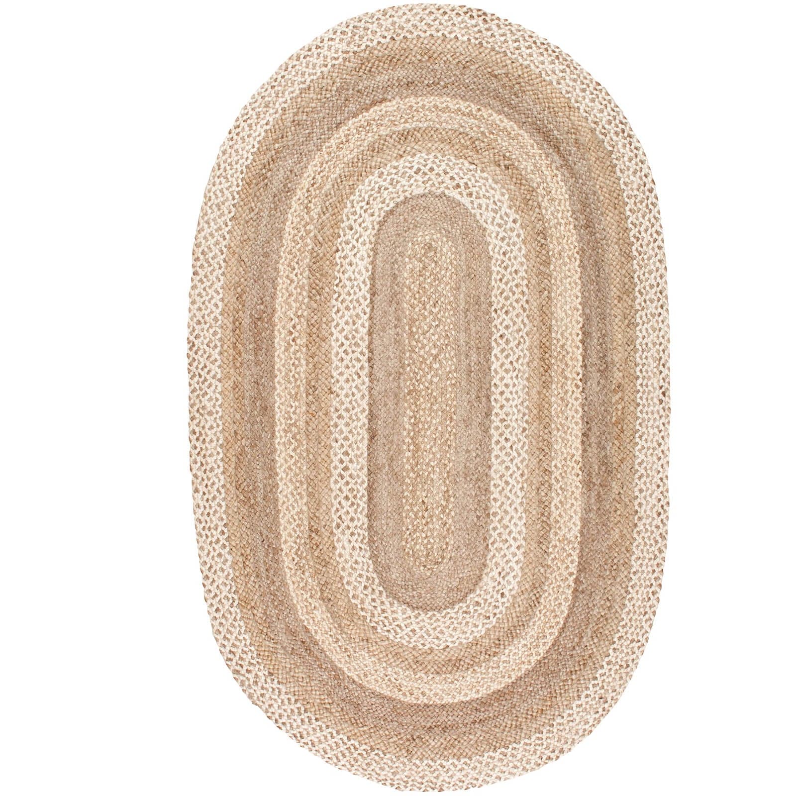 320X220 Cm Braided Handmade Jute Rug Jh-2344-Xl - Rugs - ebarza Furniture UAE | Shop Modern Furniture in Abu Dhabi & Dubai - مفروشات ايبازرا في الامارات | تسوق اثاث عصري وديكورات مميزة في دبي وابوظبي