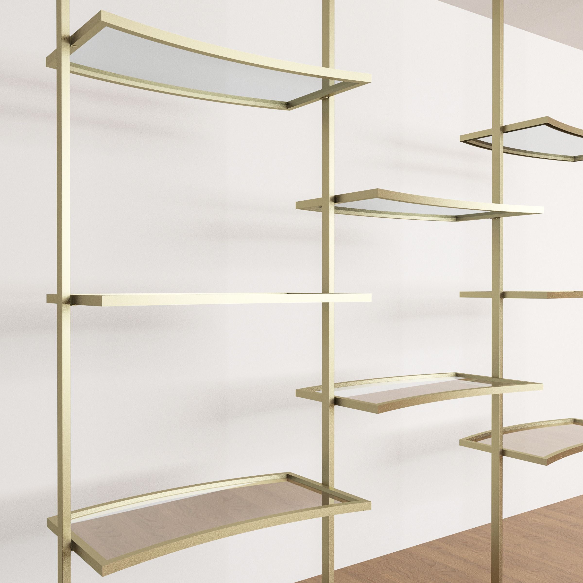 Antik Closet/Cabinet CURVED SHELF 85*35 cm WALNUT - Cabinets - ebarza Furniture UAE | Shop Modern Furniture in Abu Dhabi & Dubai - مفروشات ايبازرا في الامارات | تسوق اثاث عصري وديكورات مميزة في دبي وابوظبي
